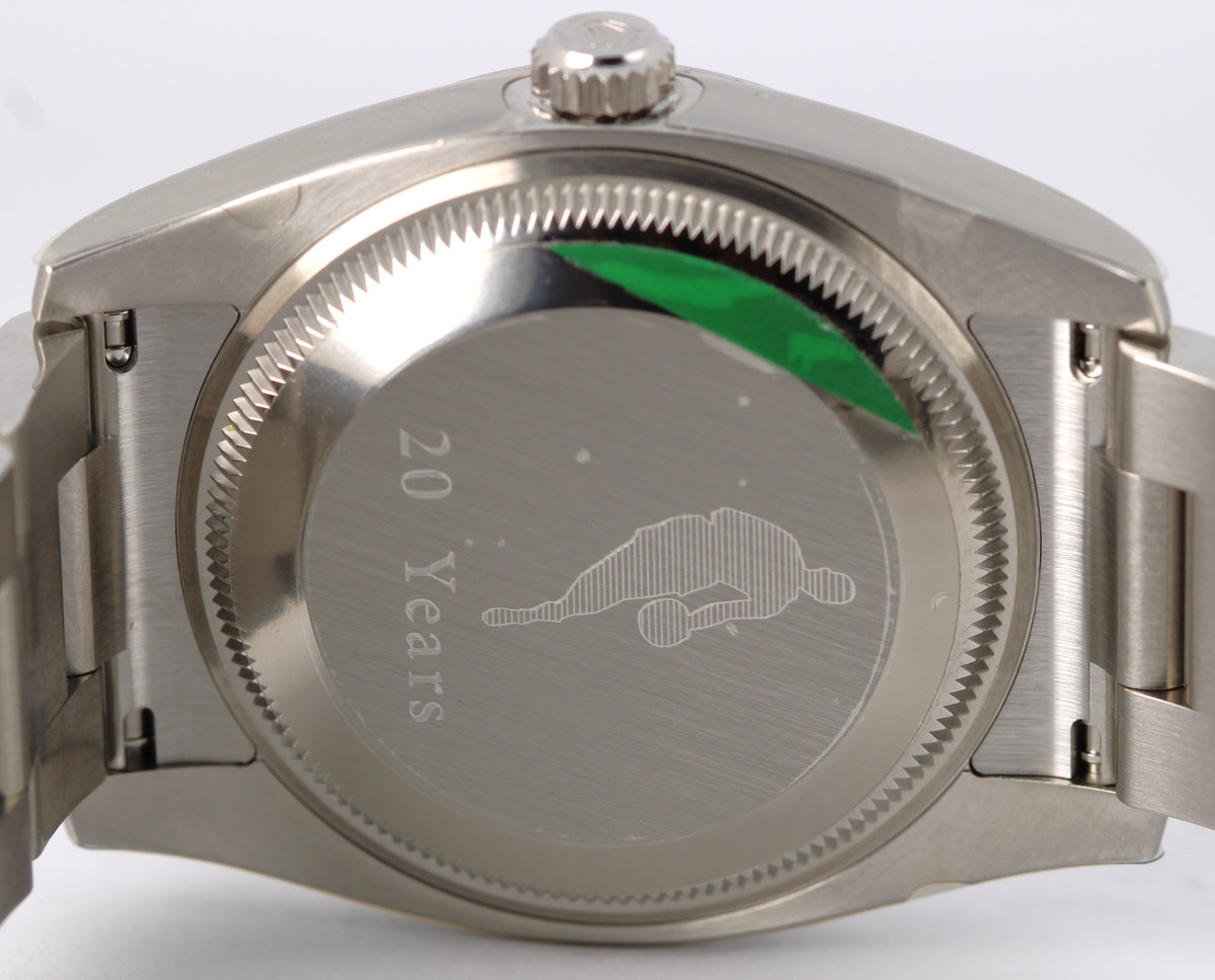 NOS Stickered 2016 Rolex Oyster Perpetual 114200 Silver 34mm Watch Box Papers
