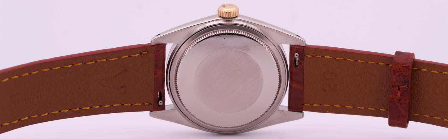 MINT Rolex DateJust 36mm Pie-Pan CHAMPAGNE Two-Tone 18K Yellow Gold 1601 Watch