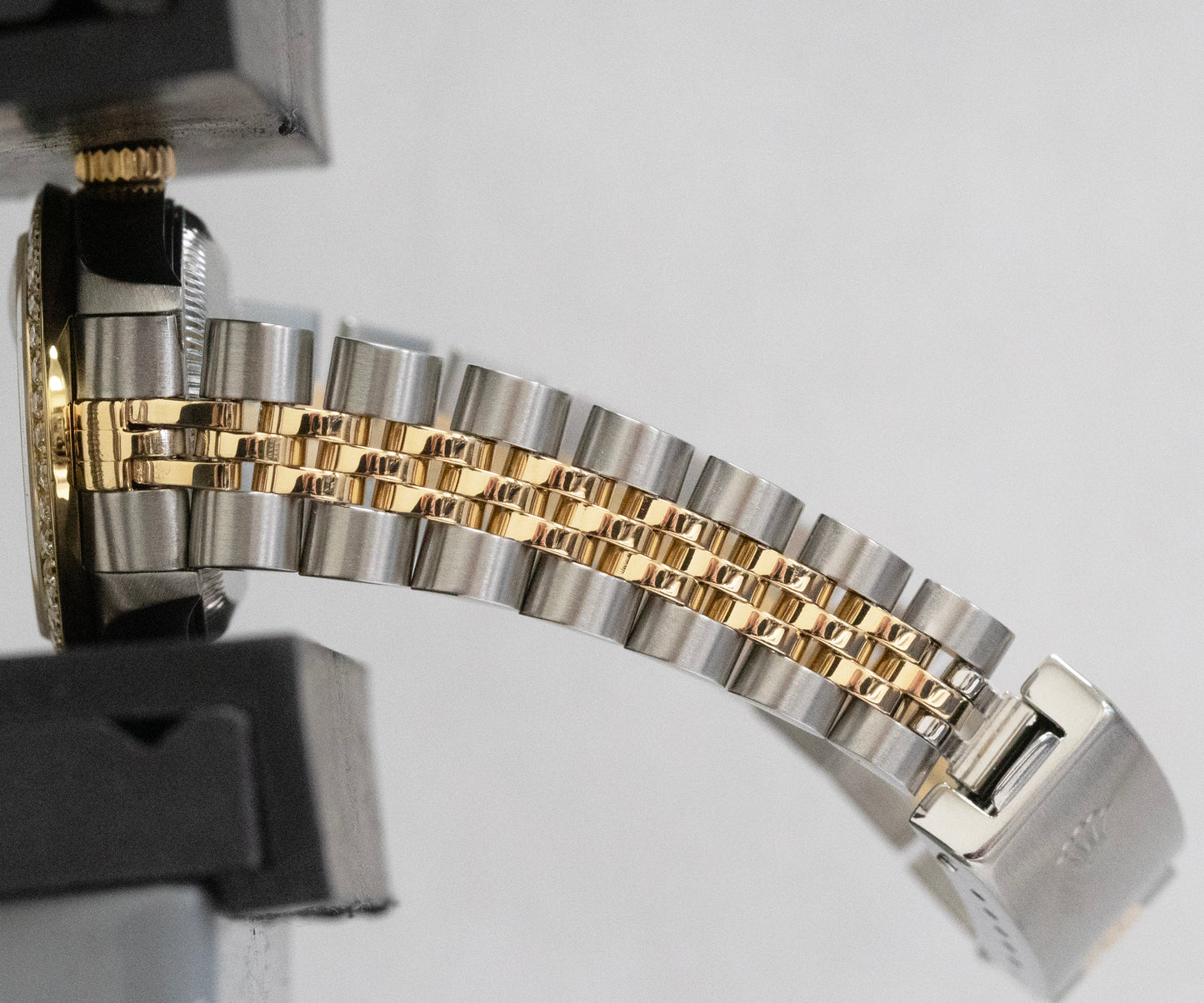 Ladies Rolex DateJust White DIAMOND 18K Gold Steel 26mm JUBILEE Watch 79173