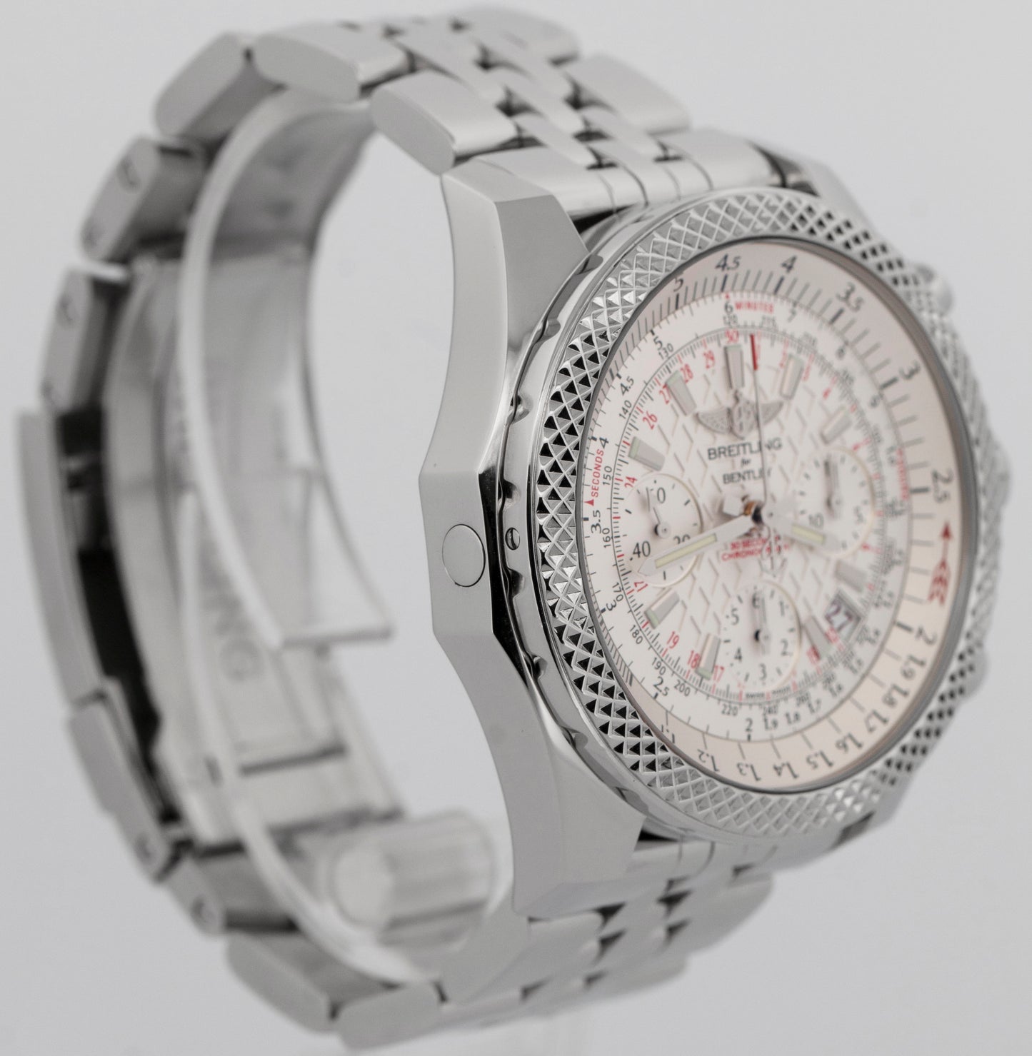 PAPERS Breitling For Bentley B06 White Stainless Steel AB0612 44mm Watch BOX
