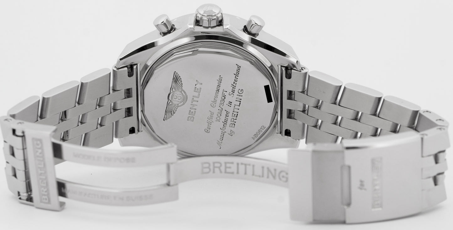 PAPERS Breitling For Bentley B06 White Stainless Steel AB0612 44mm Watch BOX