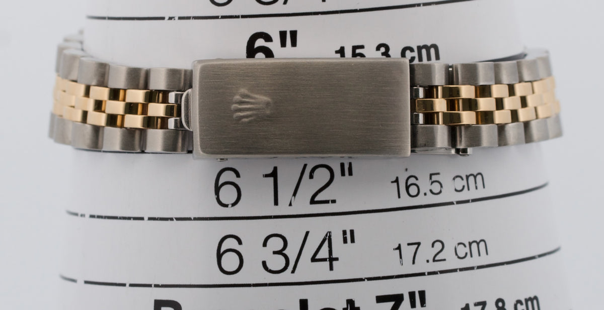 Ladies Rolex DateJust 79173 Factory MOP Sapphire 18K Steel 26mm Jubilee Watch