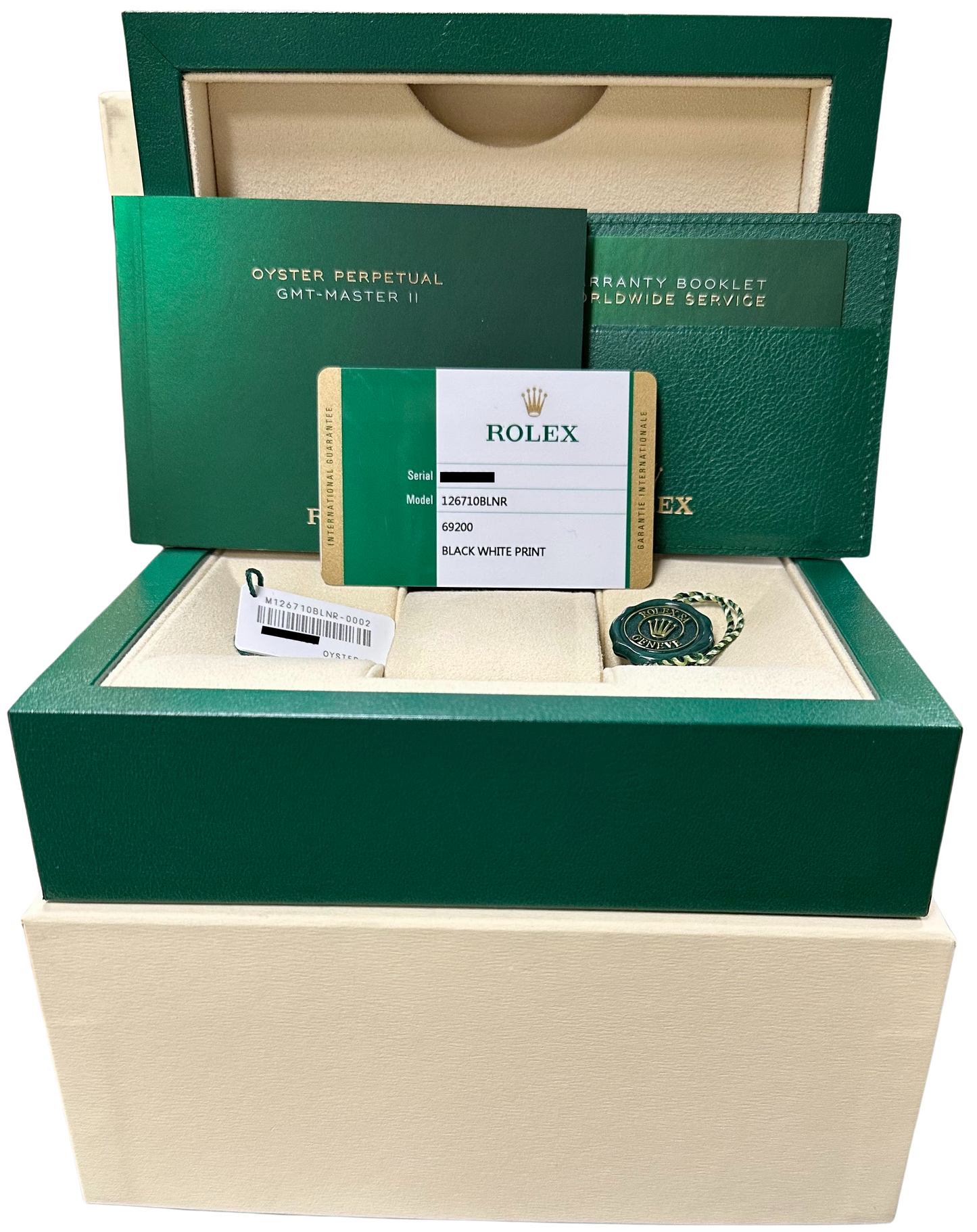 MINT PAPERS Rolex GMT-Master II Batman Black Jubilee 126710 BLNR 40mm Watch B+P