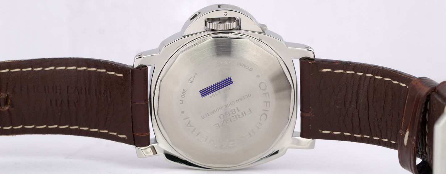 MINT Panerai Luminor GMT PAM88 Automatic Black Rubber Steel 44mm Watch PAM00088