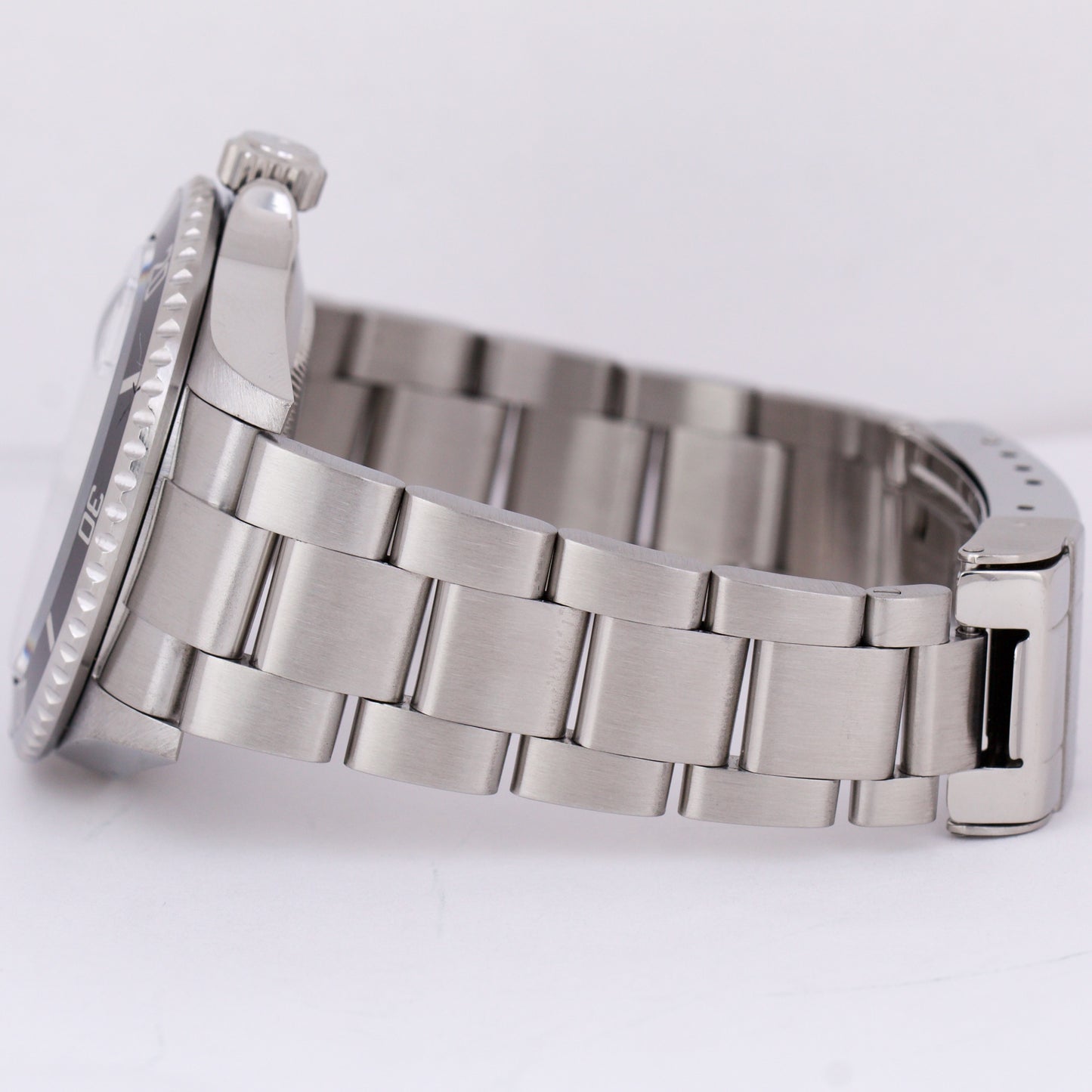 Rolex Submariner Date Black NO-HOLES Stainless Steel REHAUT 40mm 16610 Watch