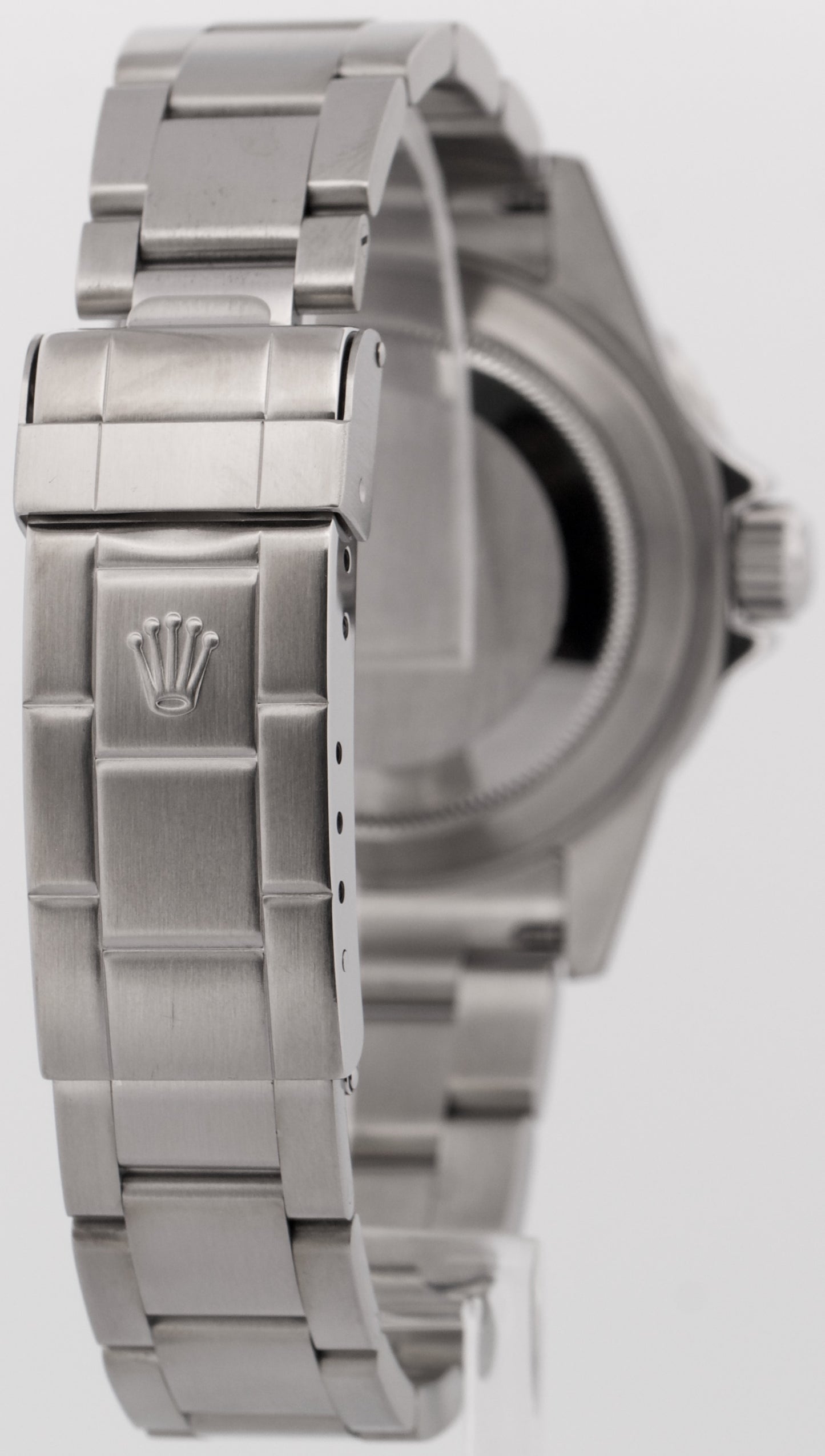 Rolex Submariner Date BLACK Stainless Steel 40mm Oyster NO-HOLES Watch 16610
