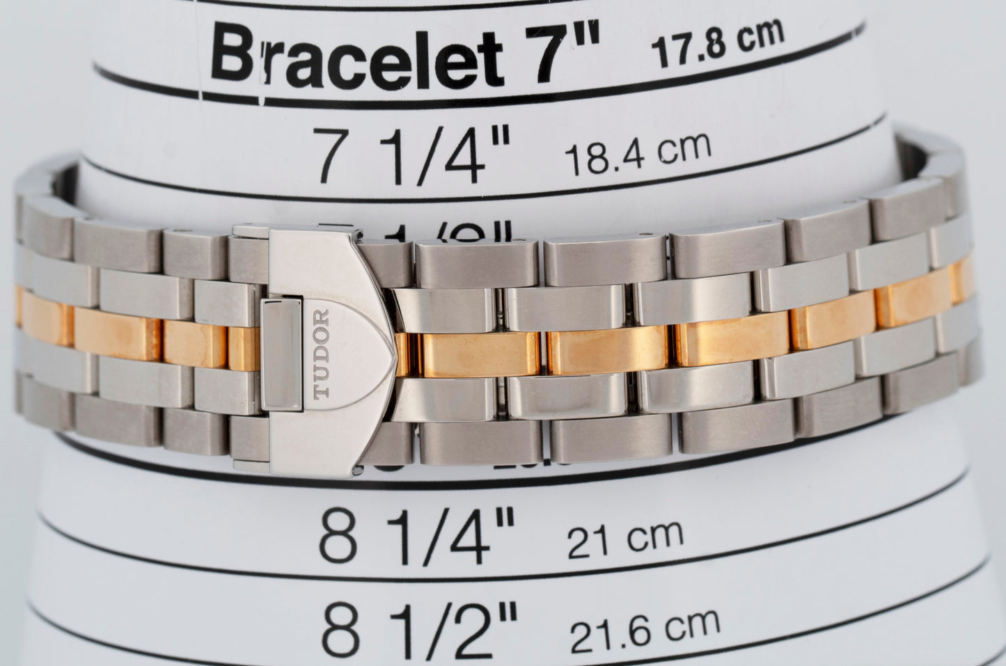 PAPERS Tudor Glamour Double Date 42mm Champagne Two-Tone Gold Steel Watch 57103