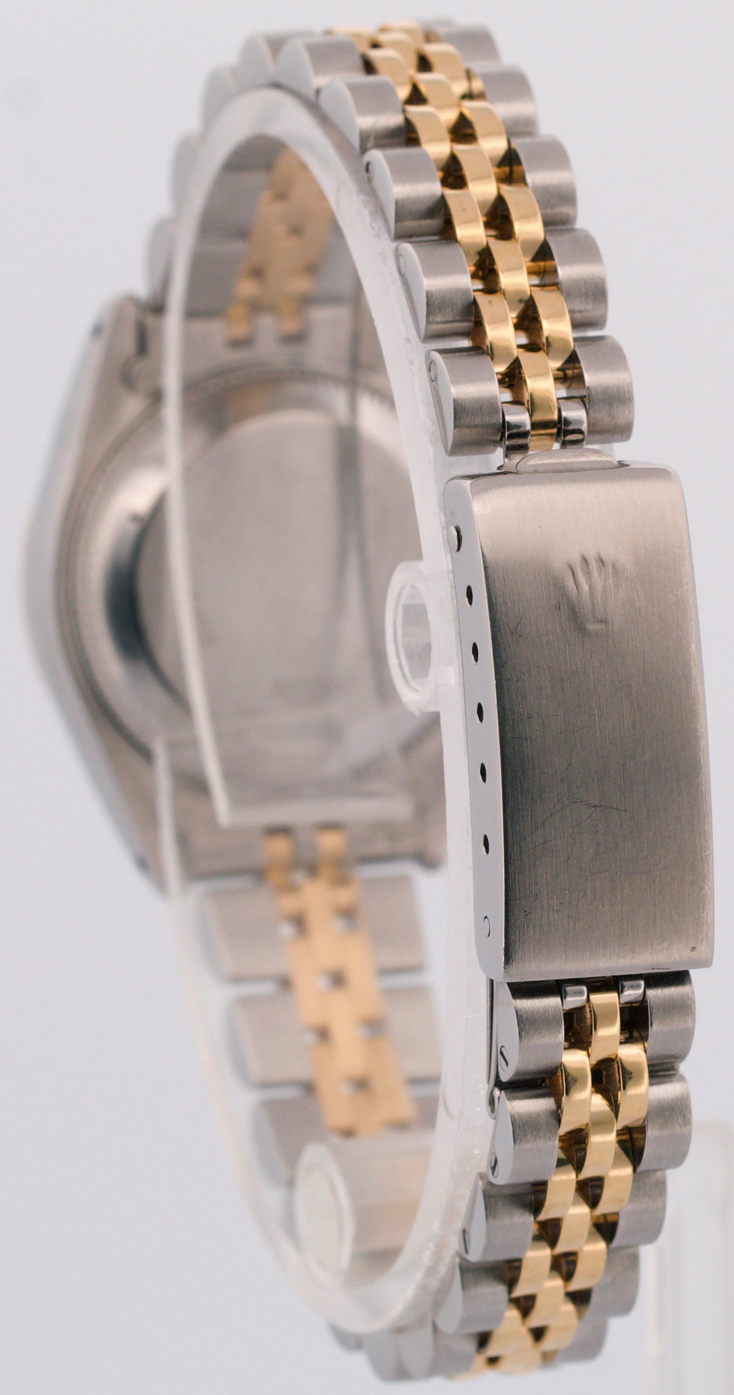 Ladies Rolex DateJust 26mm PINK MOP DIAMOND 18K Gold Steel JUBILEE Fluted 69173