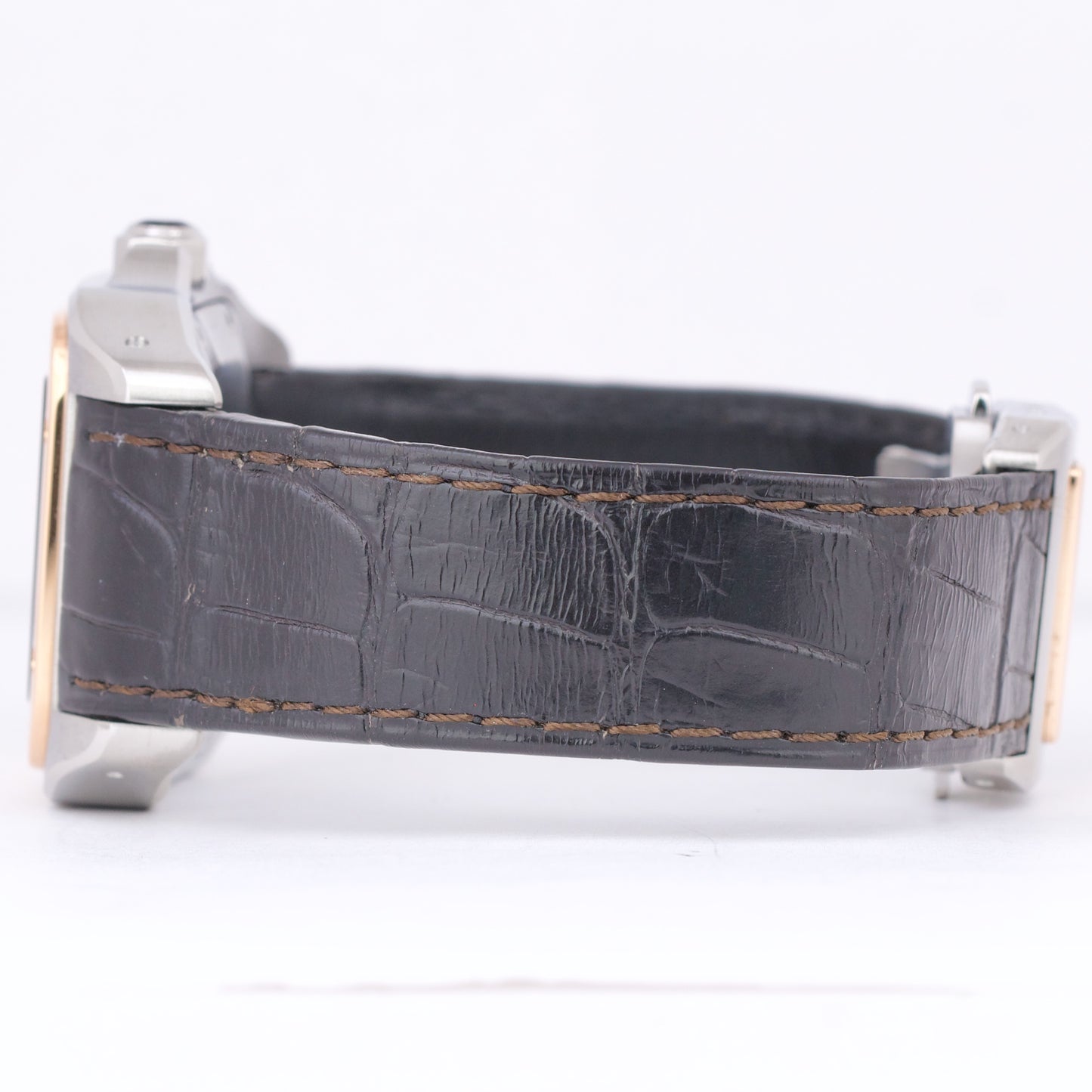 Cartier Santos 100 XL 33x44mm W20072X7 18K Rose Gold Steel Ivory Roman 2878