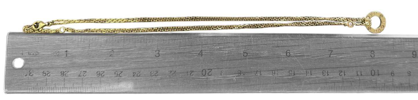 Cartier LOVE Pendant 2 DIAMONDS 18k Yellow Gold 6.3gr Adjustable Chain BOX