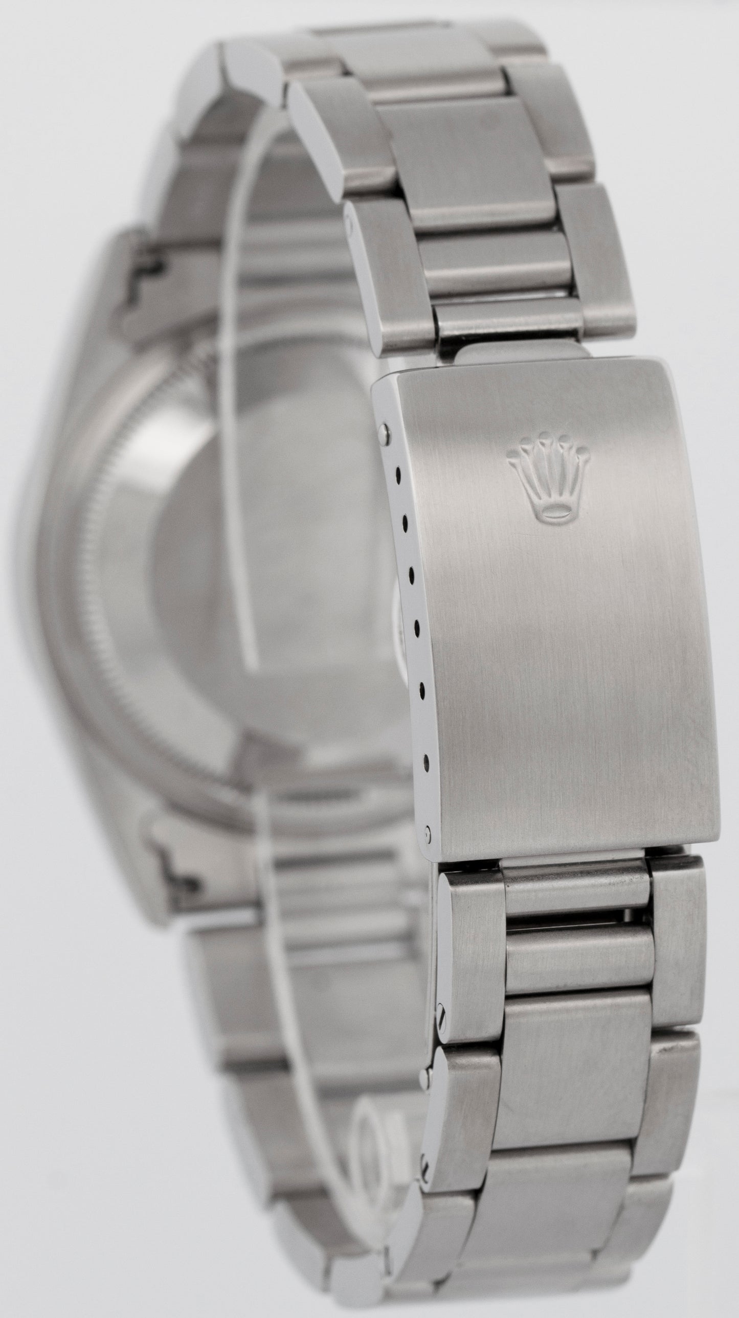 Rolex DateJust Silver 36mm ENGINE TURNED Stainless Steel Oyster Watch 16220