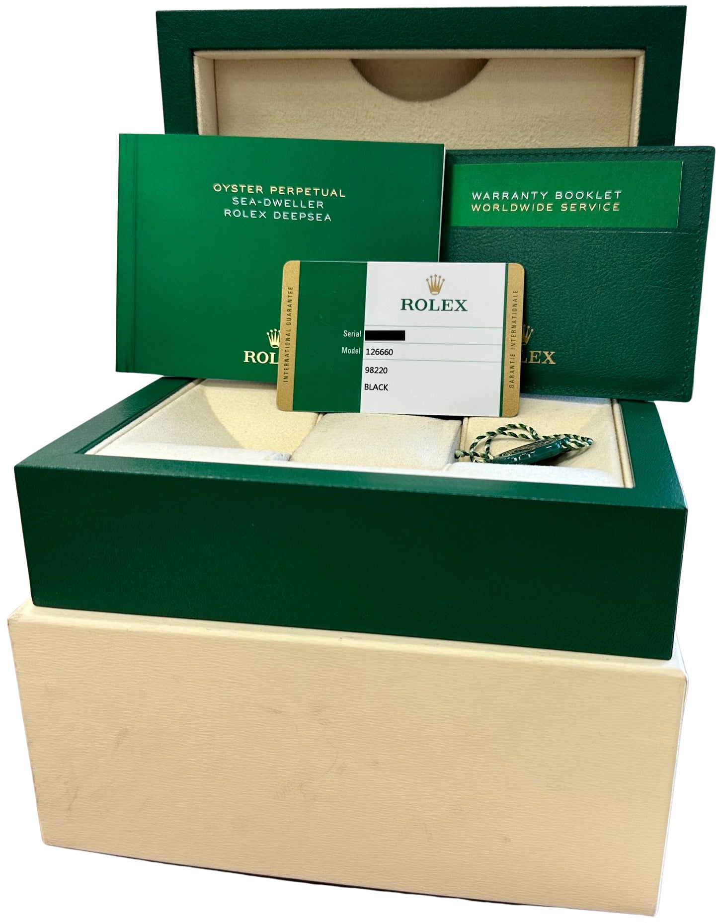 Rolex Sea-Dweller Deepsea PAPERS 126660 Black Stainless Steel 44mm Watch B+P