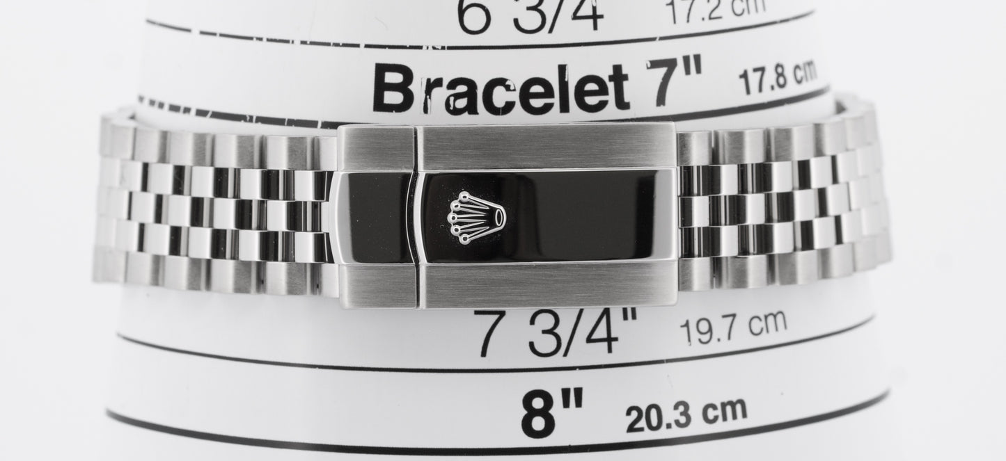 PAPERS Rolex DateJust 41 SILVER Stainless Steel Smooth JUBILEE 41mm 126300 BOX
