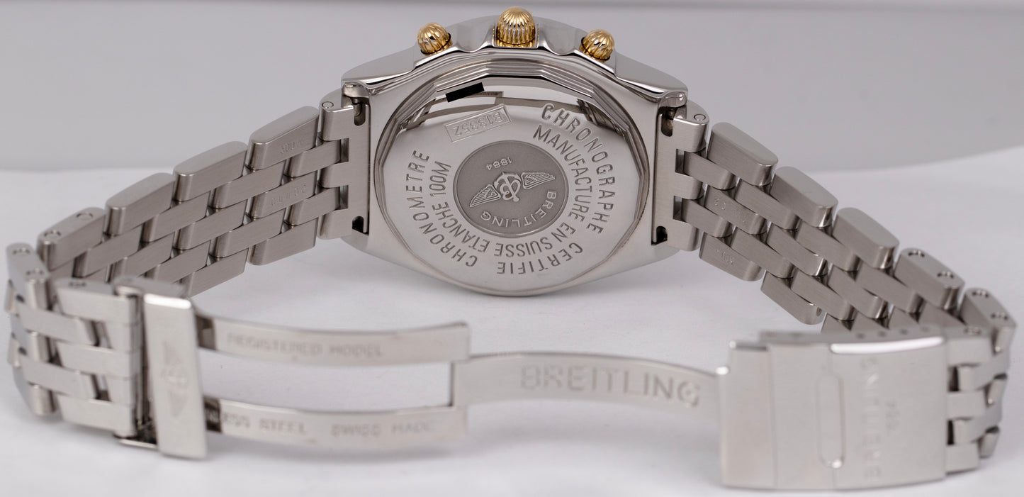 Breitling Chronomat Gray Two-Tone 39mm 18K Gold Stainless Steel Watch B13352