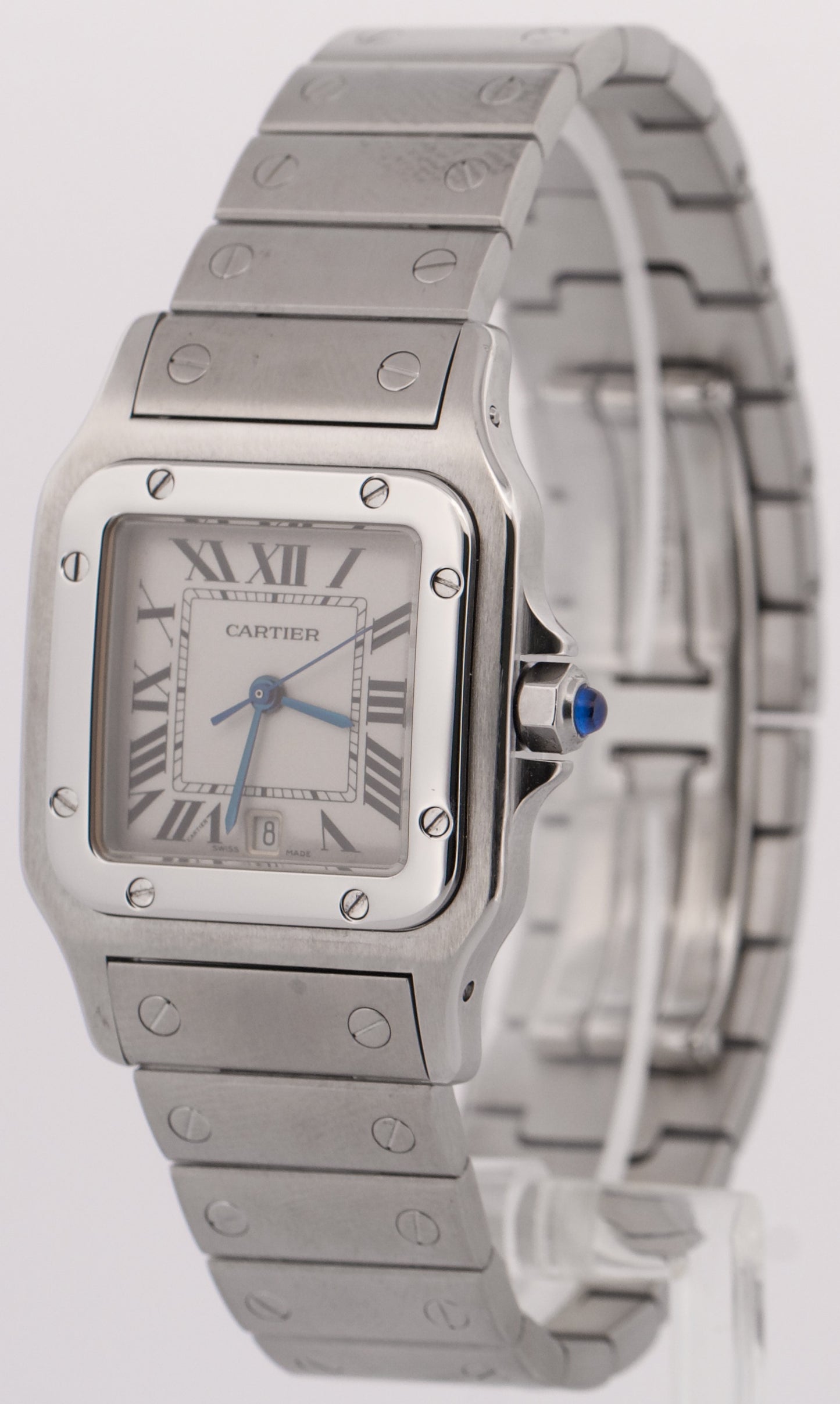 Ladies Cartier Santos Galbee WHITE Quartz 29mm Stainless Steel 1564 W20060D6