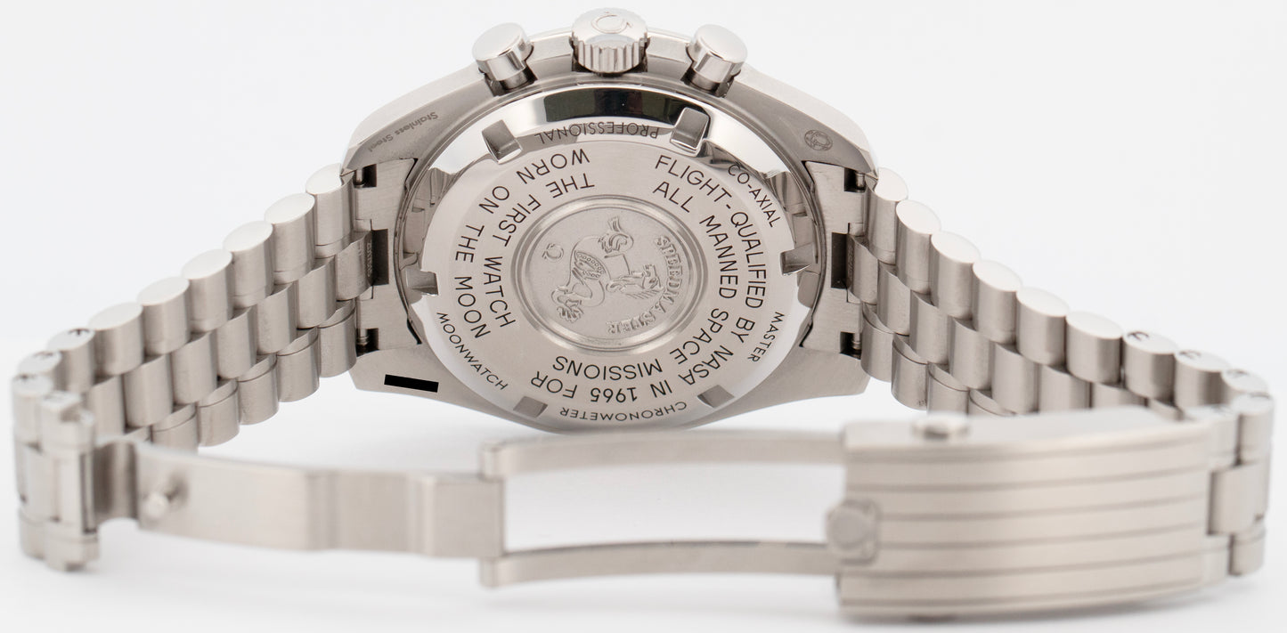 PAPERS Omega Speedmaster Moonwatch 42mm Black Steel 310.30.42.50.01.001 BOX