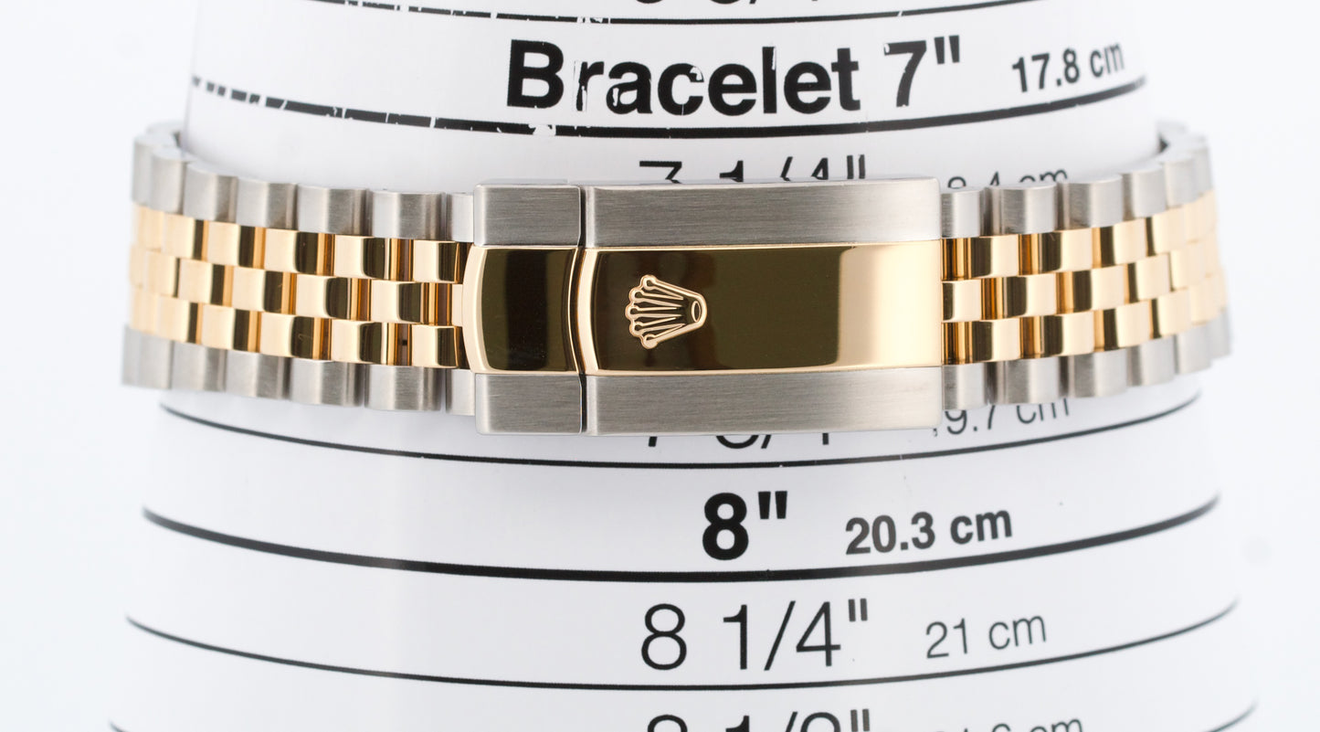 UNWORN PAPERS Rolex DateJust 41 SILVER 18K Gold JUBILEE 41mm 126333 Watch BOX