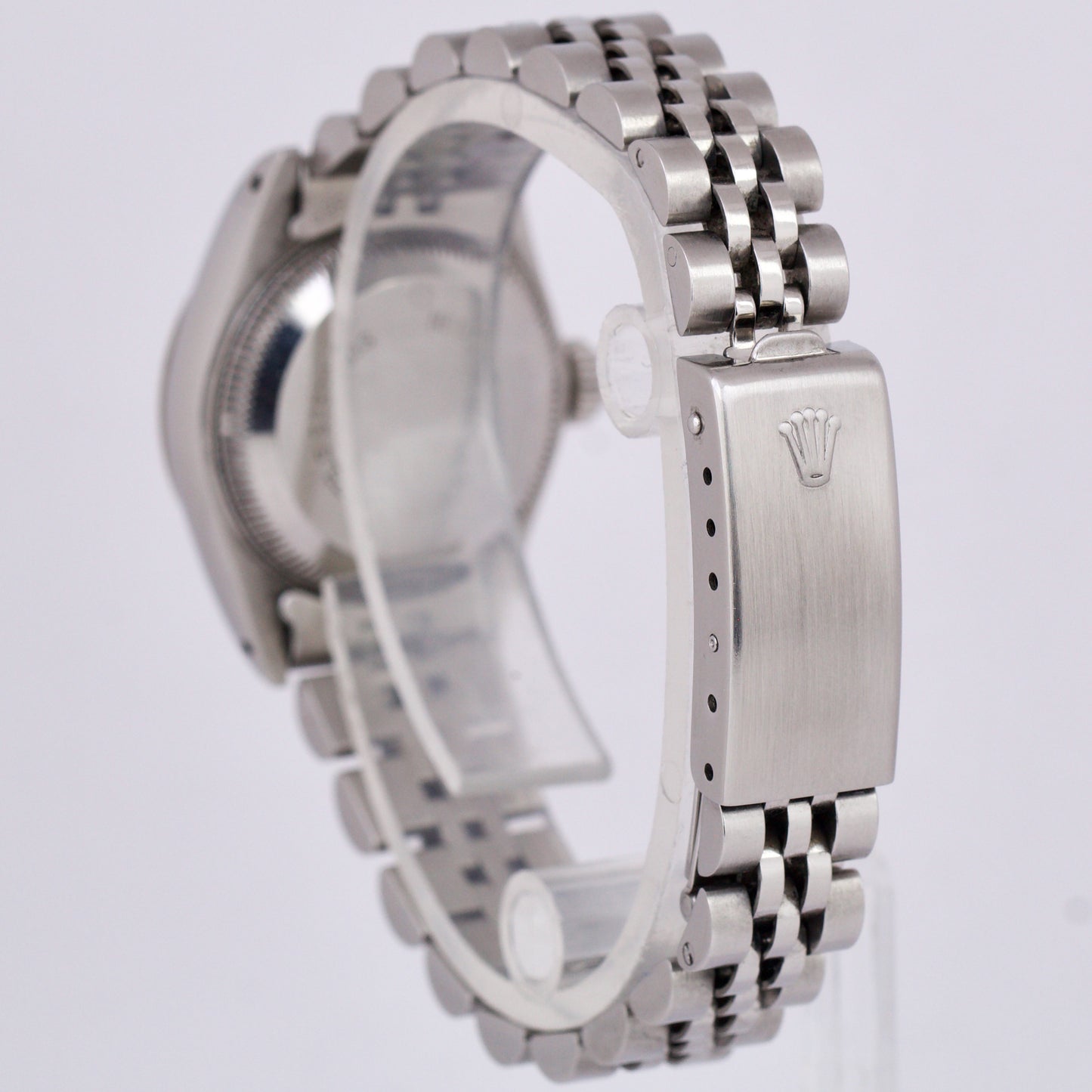 Rolex DateJust 26mm BLUE DIAMOND DIAL 18K White Gold Steel Fluted Jubilee 69174