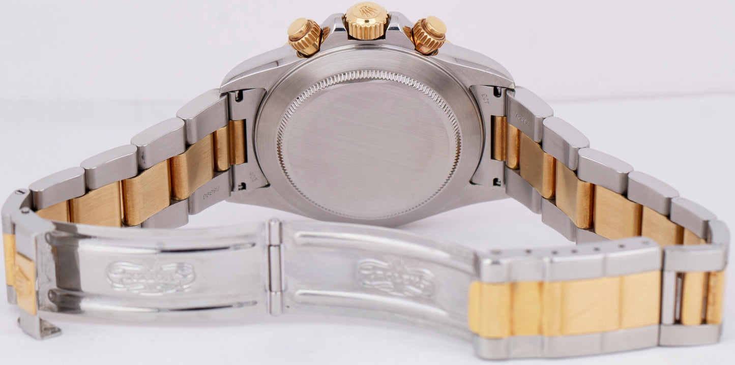 UNPOLISHED Rolex Daytona Cosmograph 40mm White Two-Tone 18K Gold 16523 Watch