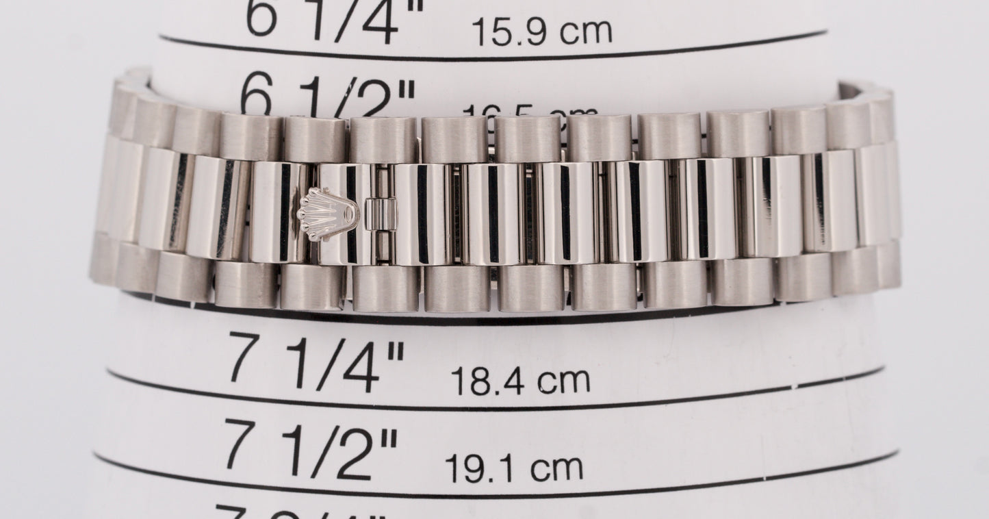 Rolex Day-Date Presidential 41mm 950 PLATINUM DIAMOND Blue Glacier 218206 BOX