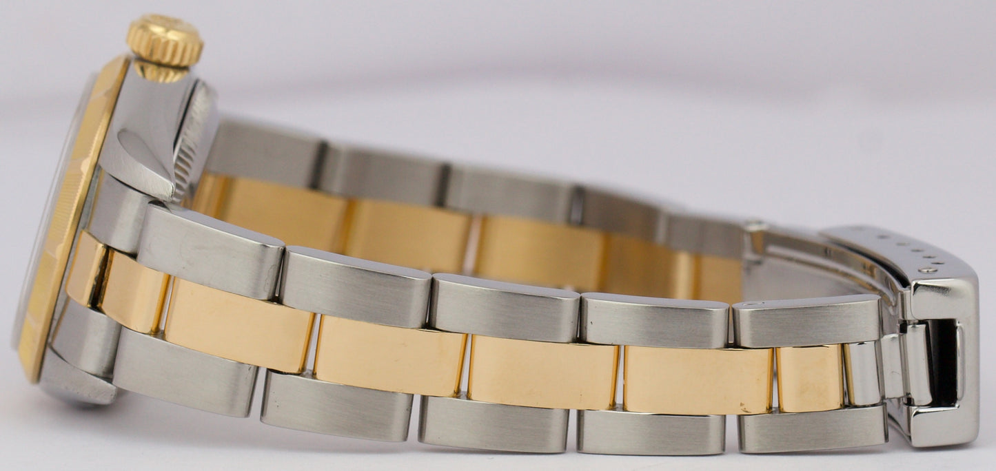 2022 RSC Rolex Oyster Perpetual Two-Tone White Roman PAPERS 24mm 67233 Watch BOX