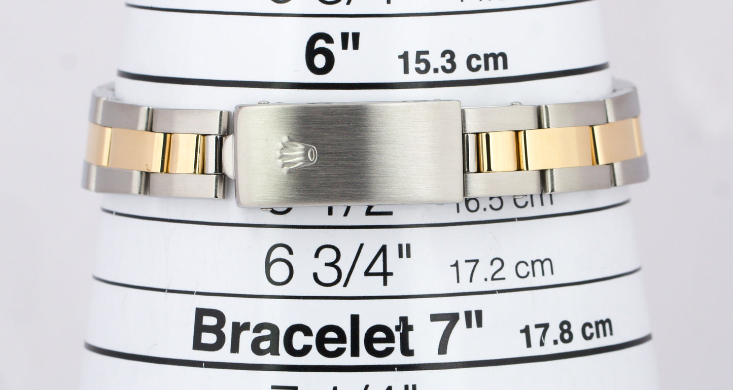 2022 RSC Rolex Oyster Perpetual Two-Tone White Roman PAPERS 24mm 67233 Watch BOX