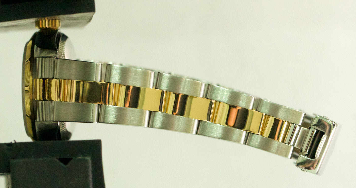 2022 RSC Rolex Oyster Perpetual Two-Tone White Roman PAPERS 24mm 67233 Watch BOX