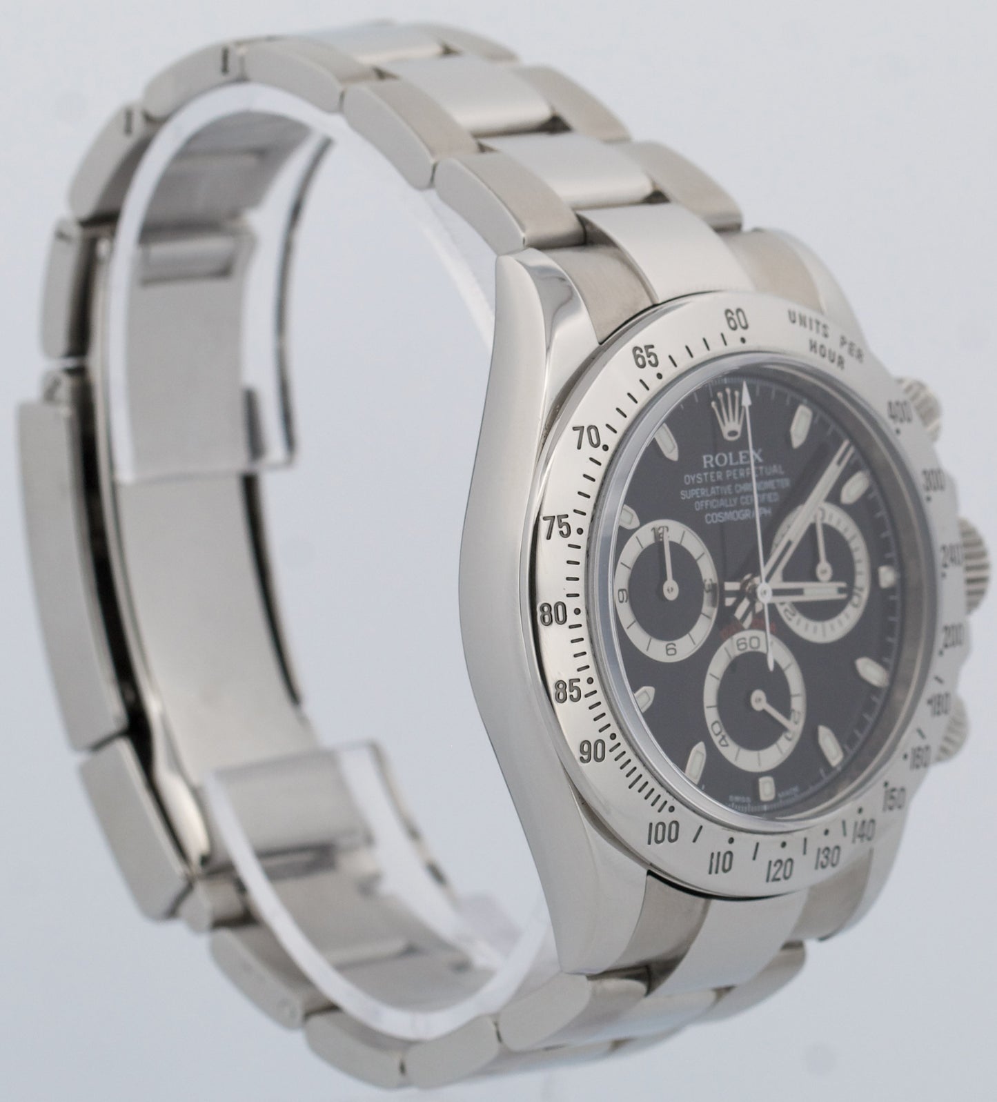 Rolex Daytona Cosmograph Black RANDOM SERIAL Stainless 40mm BLUE LUME 116520