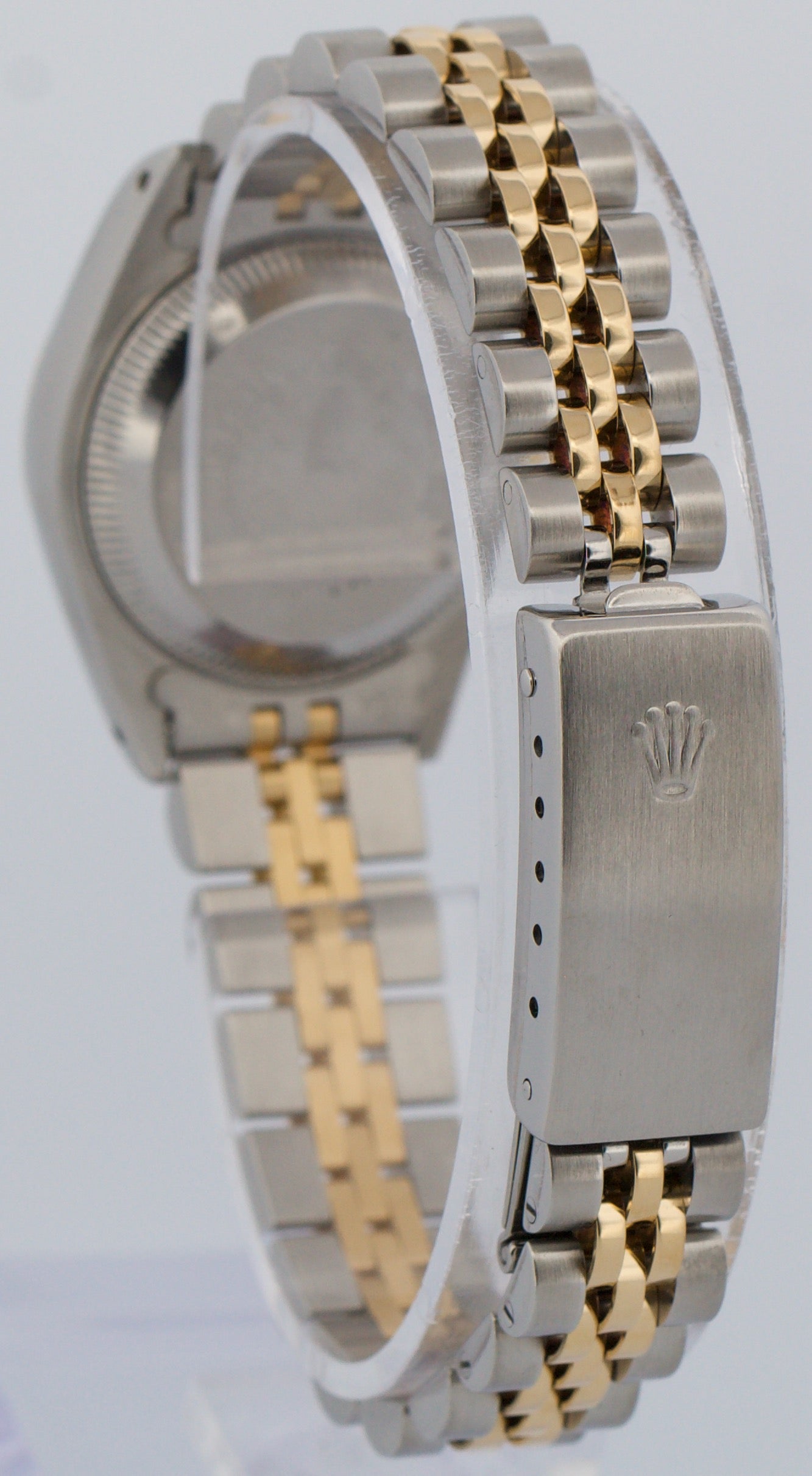 PAPERS Rolex DateJust 26mm CHAMPAGNE Two-Tone Fluted 18K JUBILEE Steel 69163 BOX