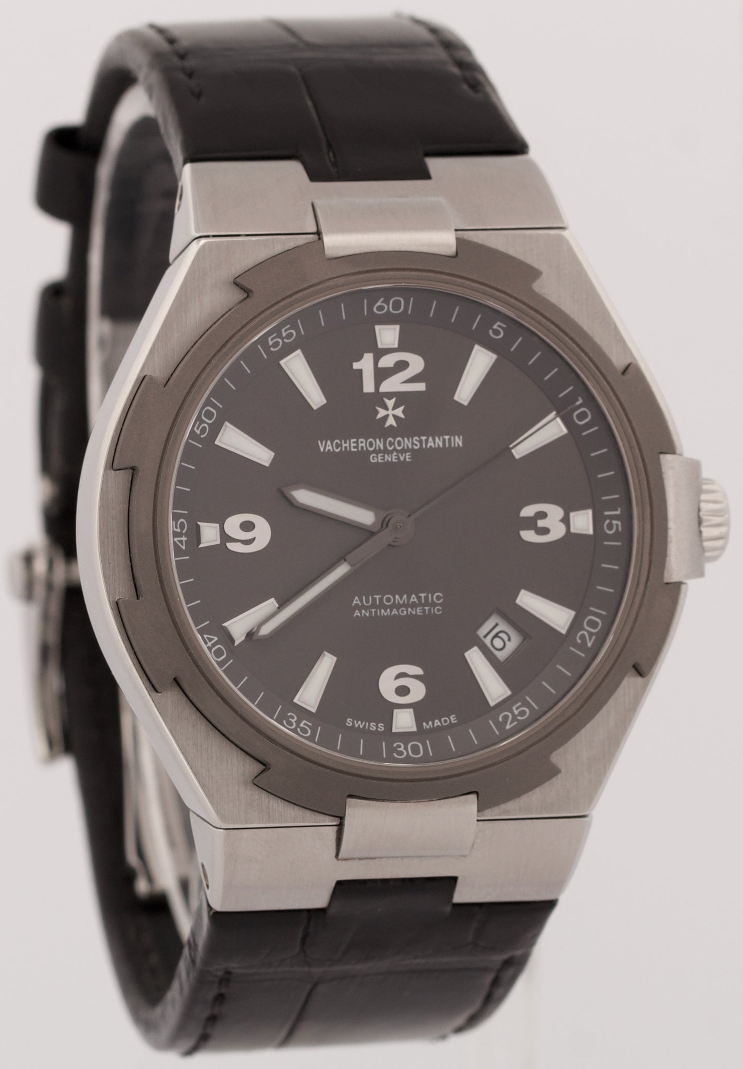 Vacheron Constantin Overseas Stainless Steel GRAY 42mm 47040 Leather Watch