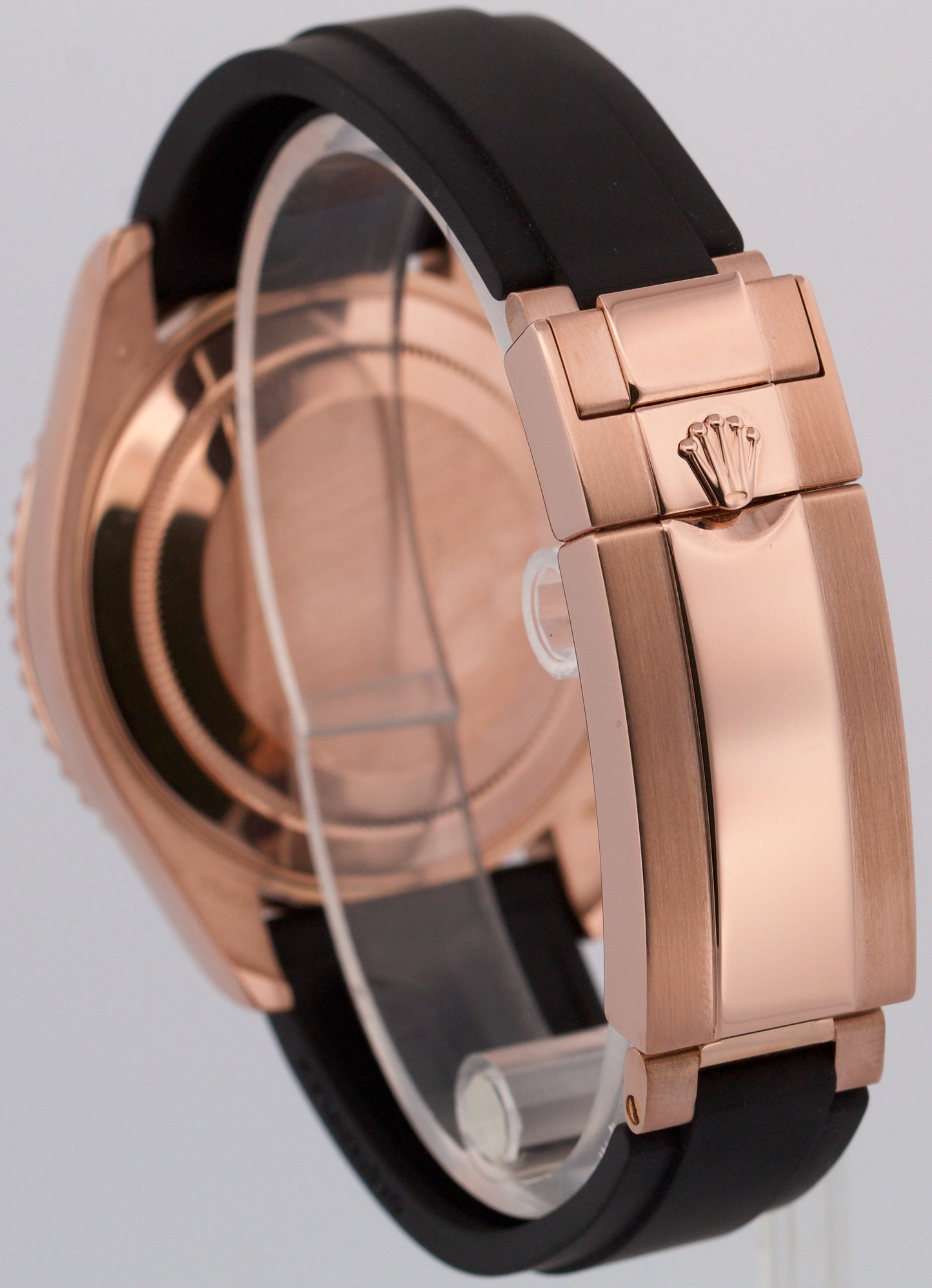 Rolex Yacht-Master 40mm 18K Everose Gold BLACK Oysterflex Rubber 126655 BOX