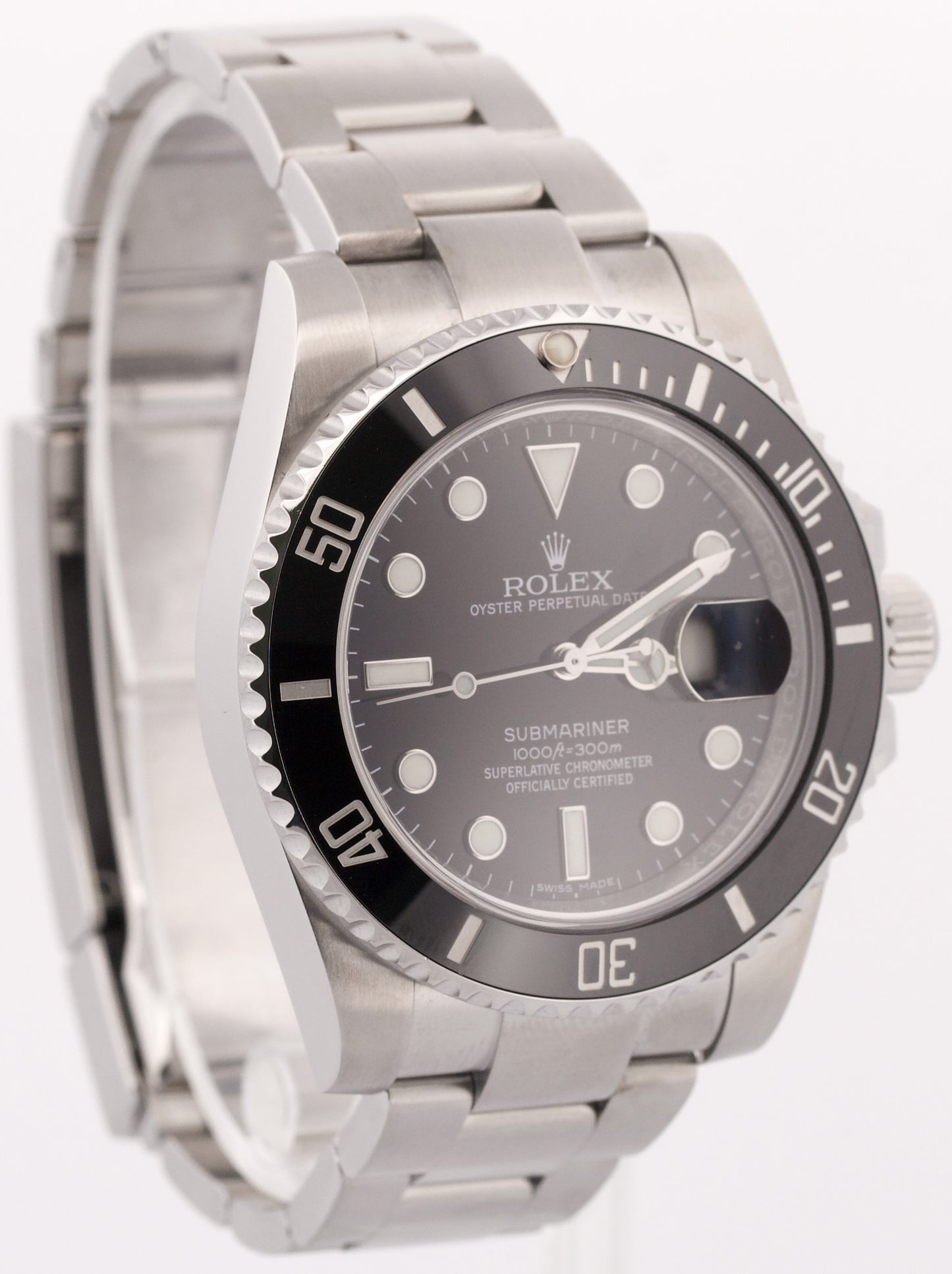 PAPERS Rolex Submariner Date BLACK Stainless Steel 40mm Watch 116610 LN BOX