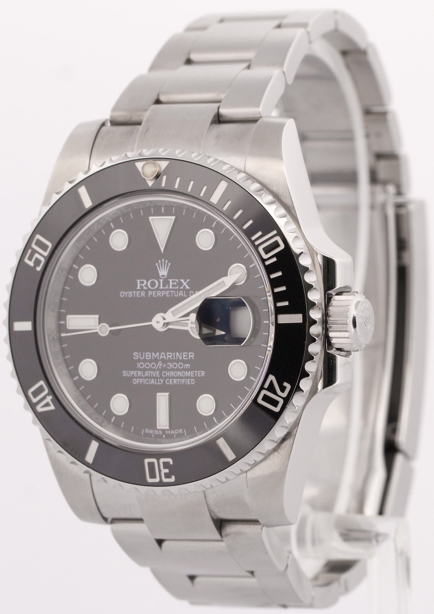 PAPERS Rolex Submariner Date BLACK Stainless Steel 40mm Watch 116610 LN BOX
