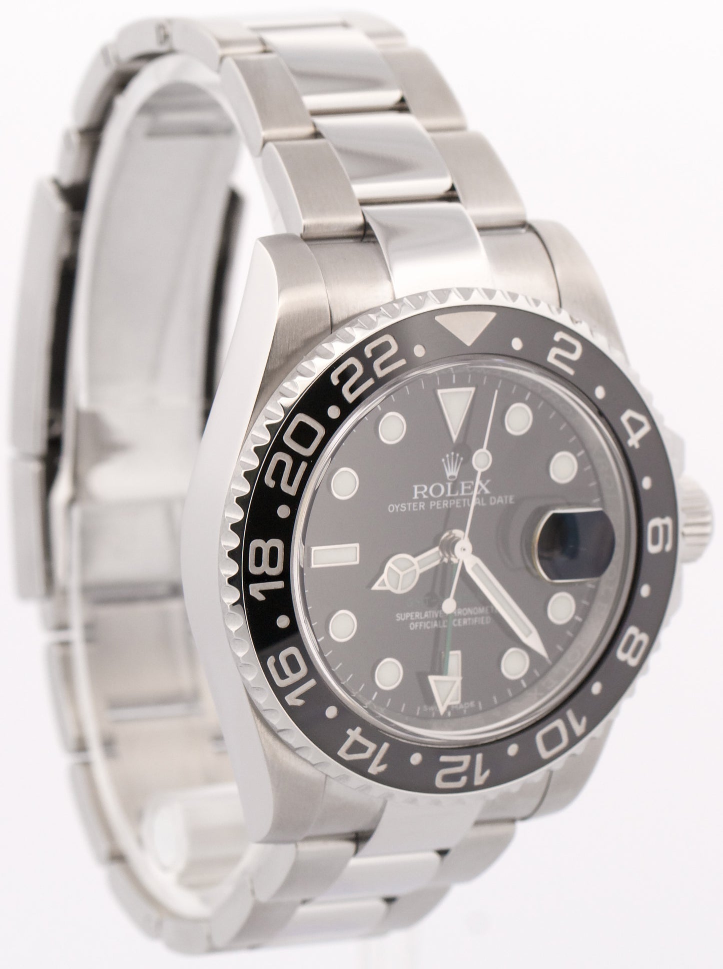 Rolex GMT-Master II BLACK Green Stainless RANDOM SERIAL Ceramic 40mm 116710 LN
