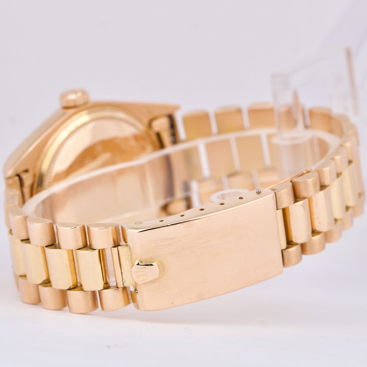 VINTAGE Rolex Day-Date President SILVER 36mm 18K Rose Gold Fluted Watch 1803