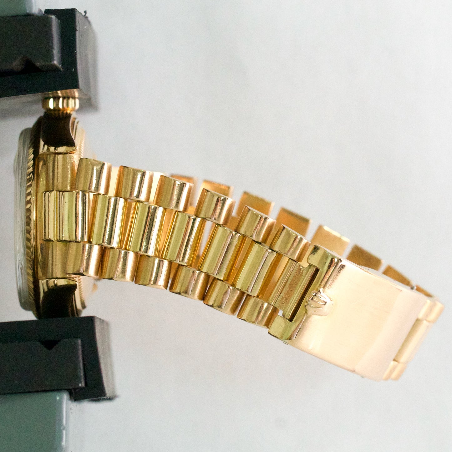 VINTAGE Rolex Day-Date President SILVER 36mm 18K Rose Gold Fluted Watch 1803