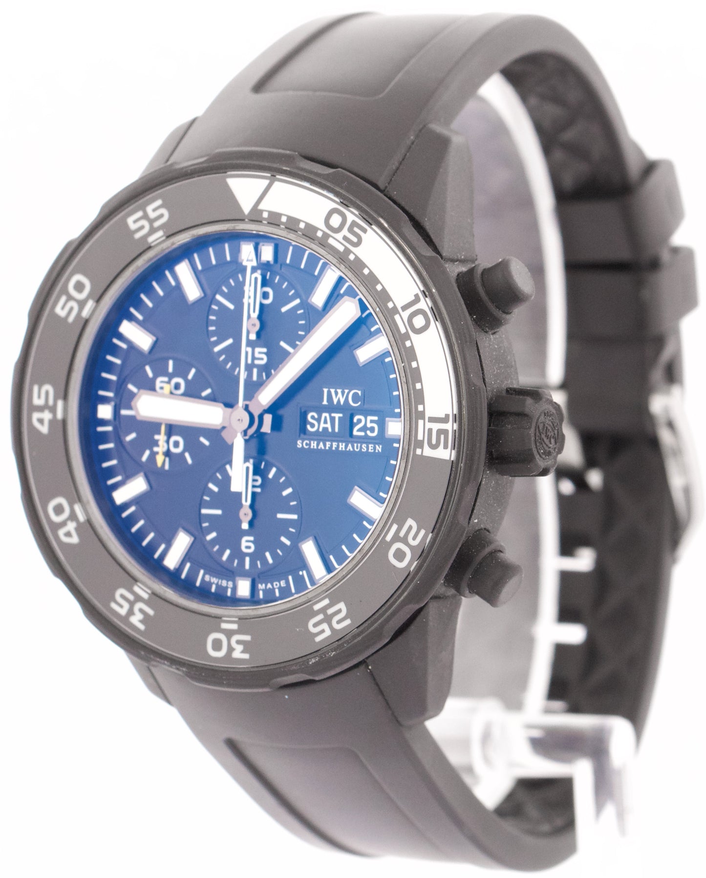 IWC Aquatimer Chronograph Galapagos Island 44mm BLACK Rubber Day Date IW376705