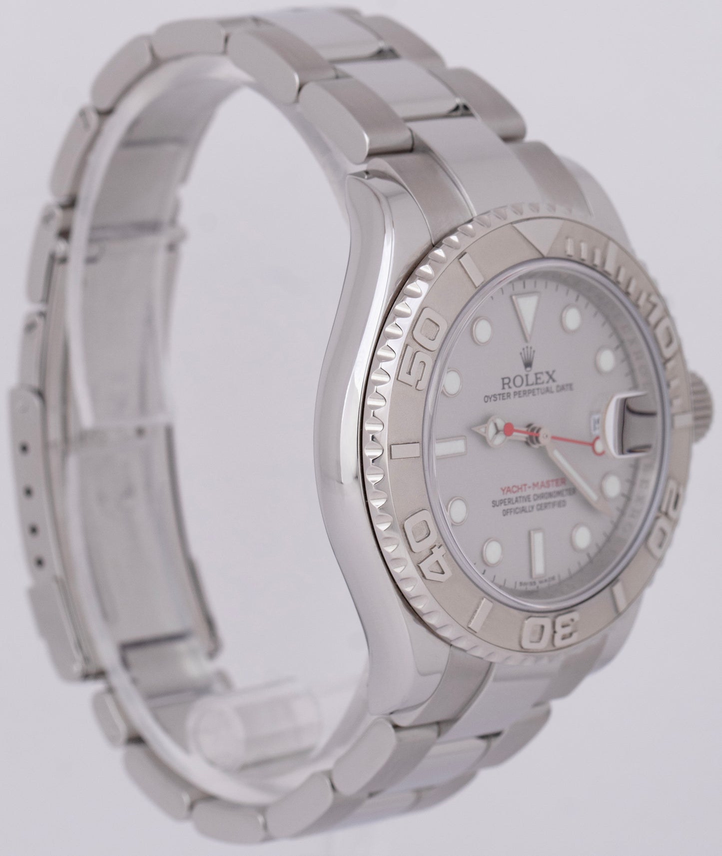 MINT PAPERS Rolex Yacht-Master Platinum Steel Oyster REHAUT 40mm Watch 16622 B+P