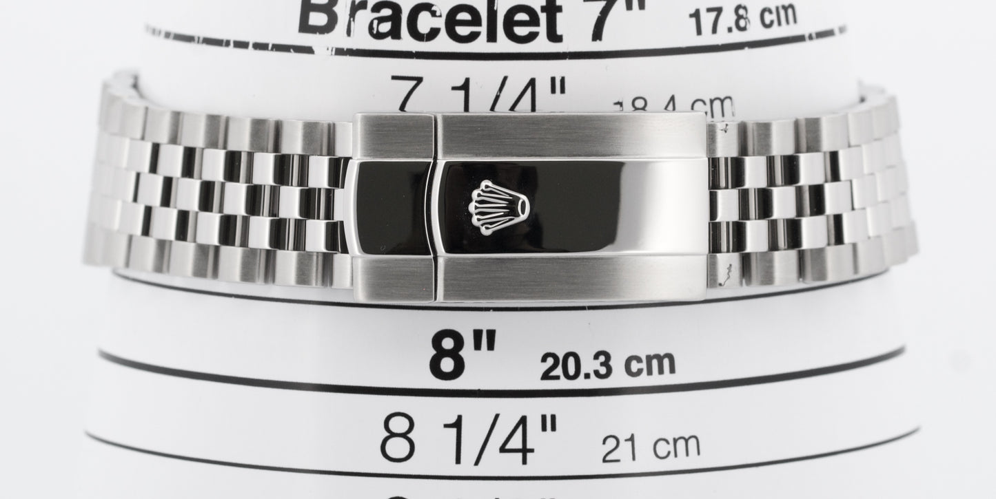 PAPERS Rolex DateJust 41mm BLACK DIAMOND 18K White Gold Steel JUBILEE 126334 BOX