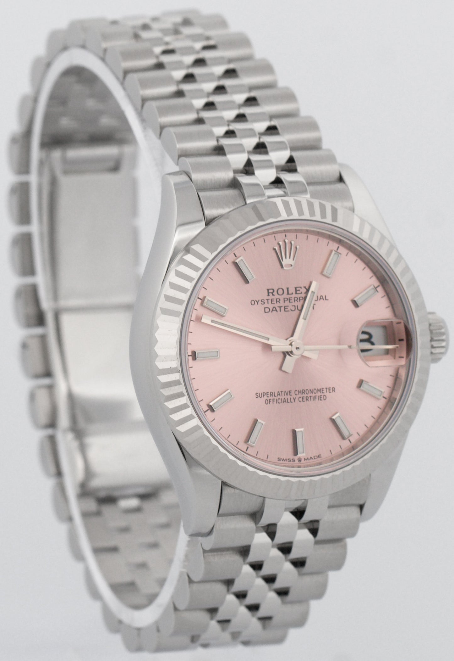 2023 PAPERS Rolex DateJust 31mm PINK 18K Gold JUBILEE Stainless Steel 278274 BOX