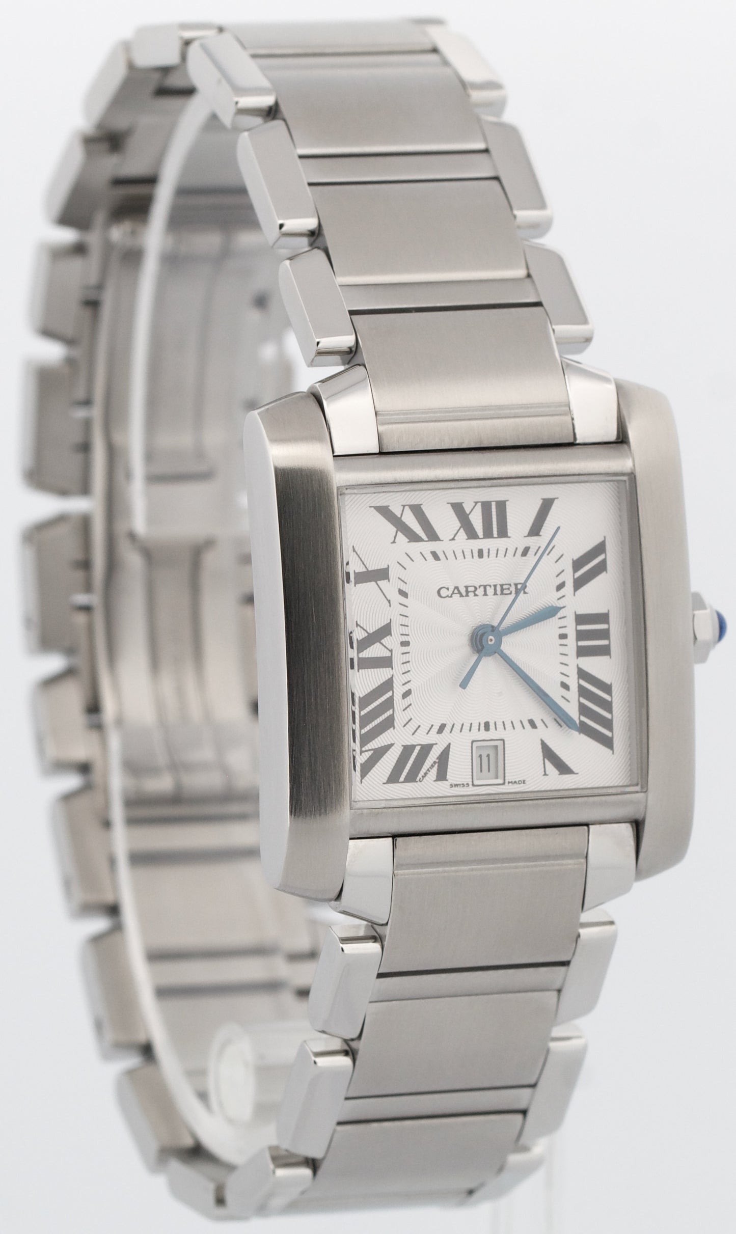 Cartier Tank Francaise Stainless Steel WHITE ROMAN Automatic 28mm 2302 W51002Q3