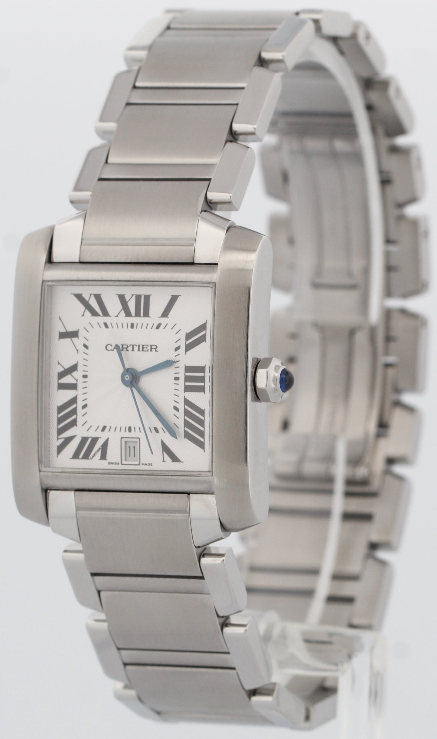 Cartier Tank Francaise Stainless Steel WHITE ROMAN Automatic 28mm 2302 W51002Q3