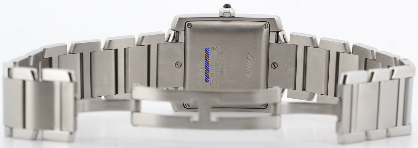Cartier Tank Francaise Stainless Steel WHITE ROMAN Automatic 28mm 2302 W51002Q3