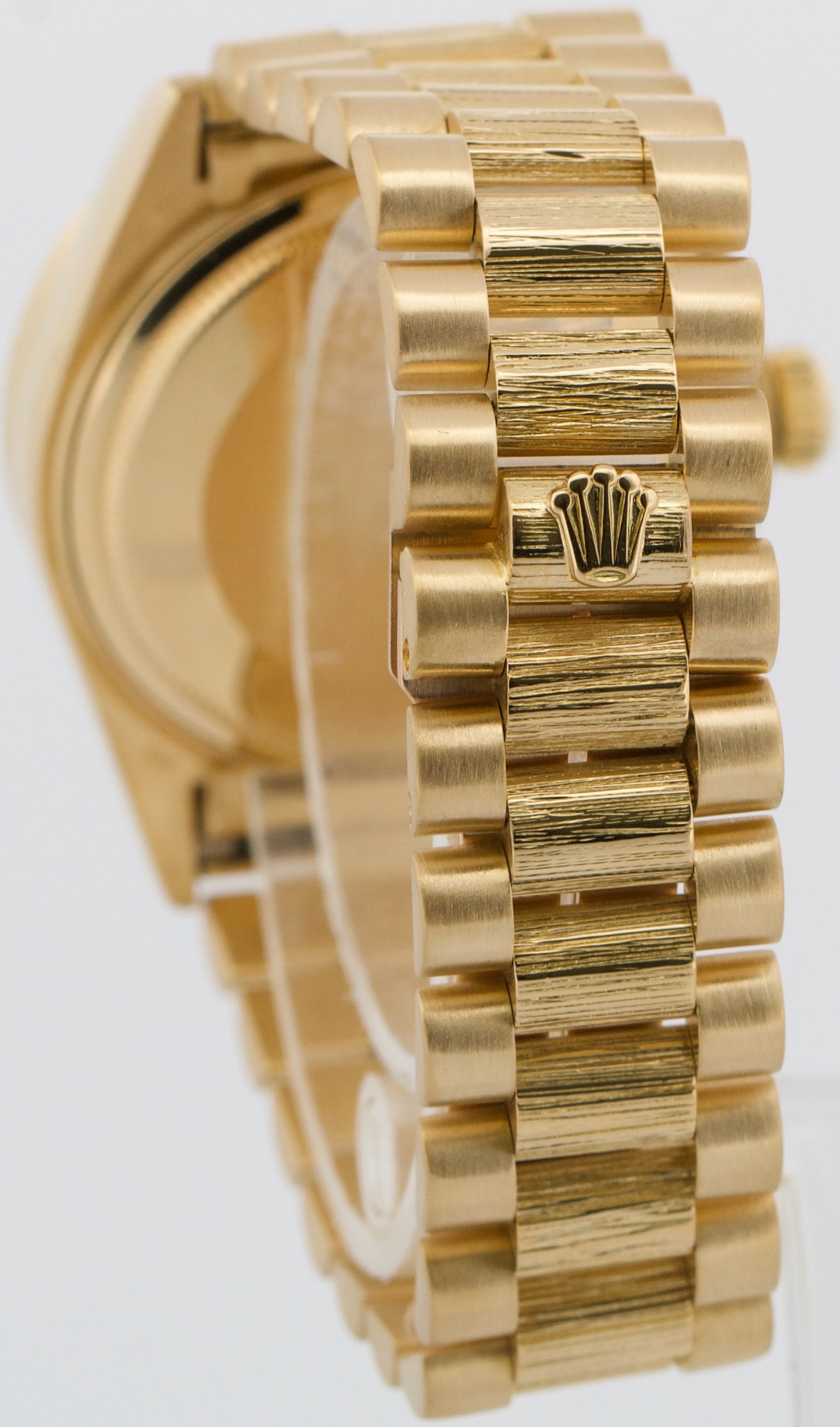 Rolex Day-Date President 18238 CHAMPAGNE DIAMOND 36mm BARK 18K Yellow Gold