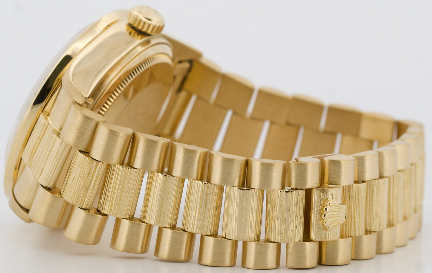 Rolex Day-Date President 18238 CHAMPAGNE DIAMOND 36mm BARK 18K Yellow Gold