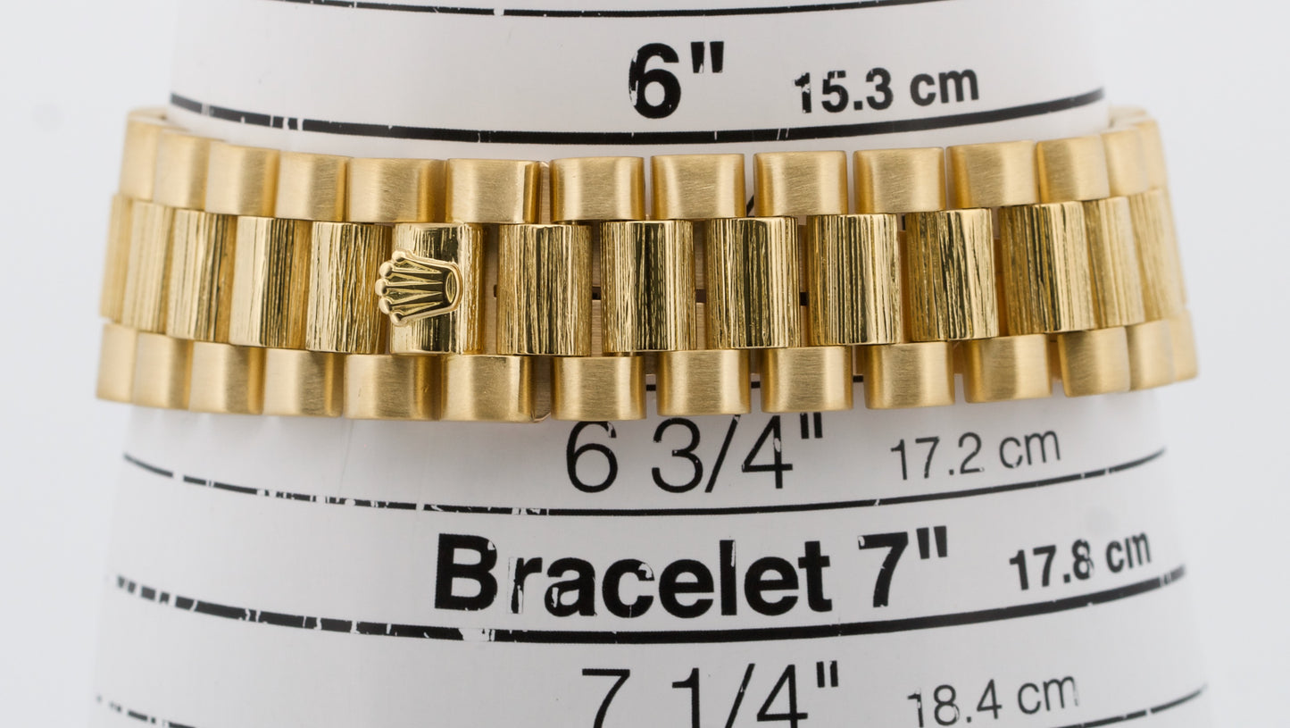 Rolex Day-Date President 18238 CHAMPAGNE DIAMOND 36mm BARK 18K Yellow Gold