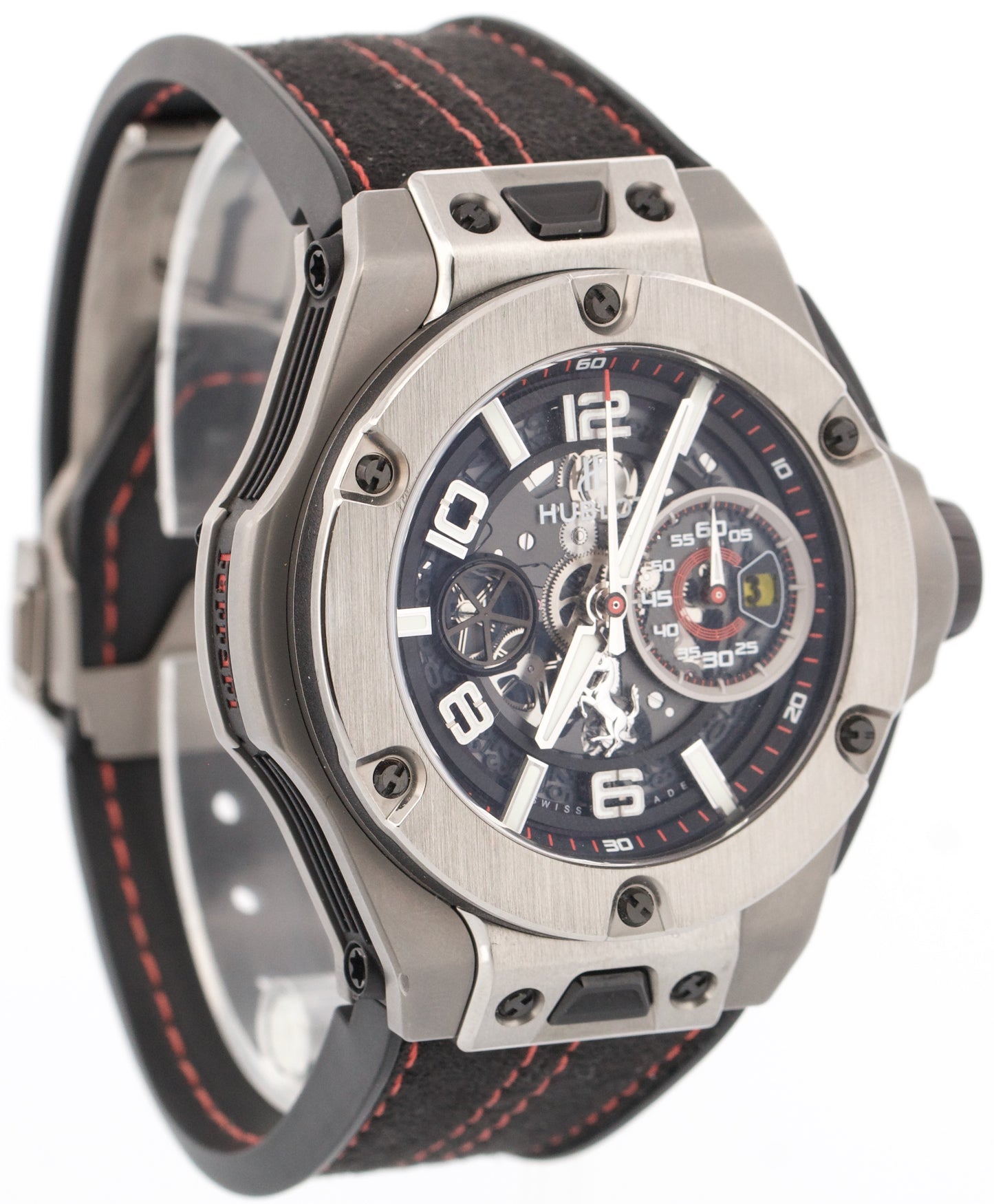 Hublot Big Bang FERRARI Unico SKELETON ARABIC Titanium 45mm Watch 402.NX.0123.WR