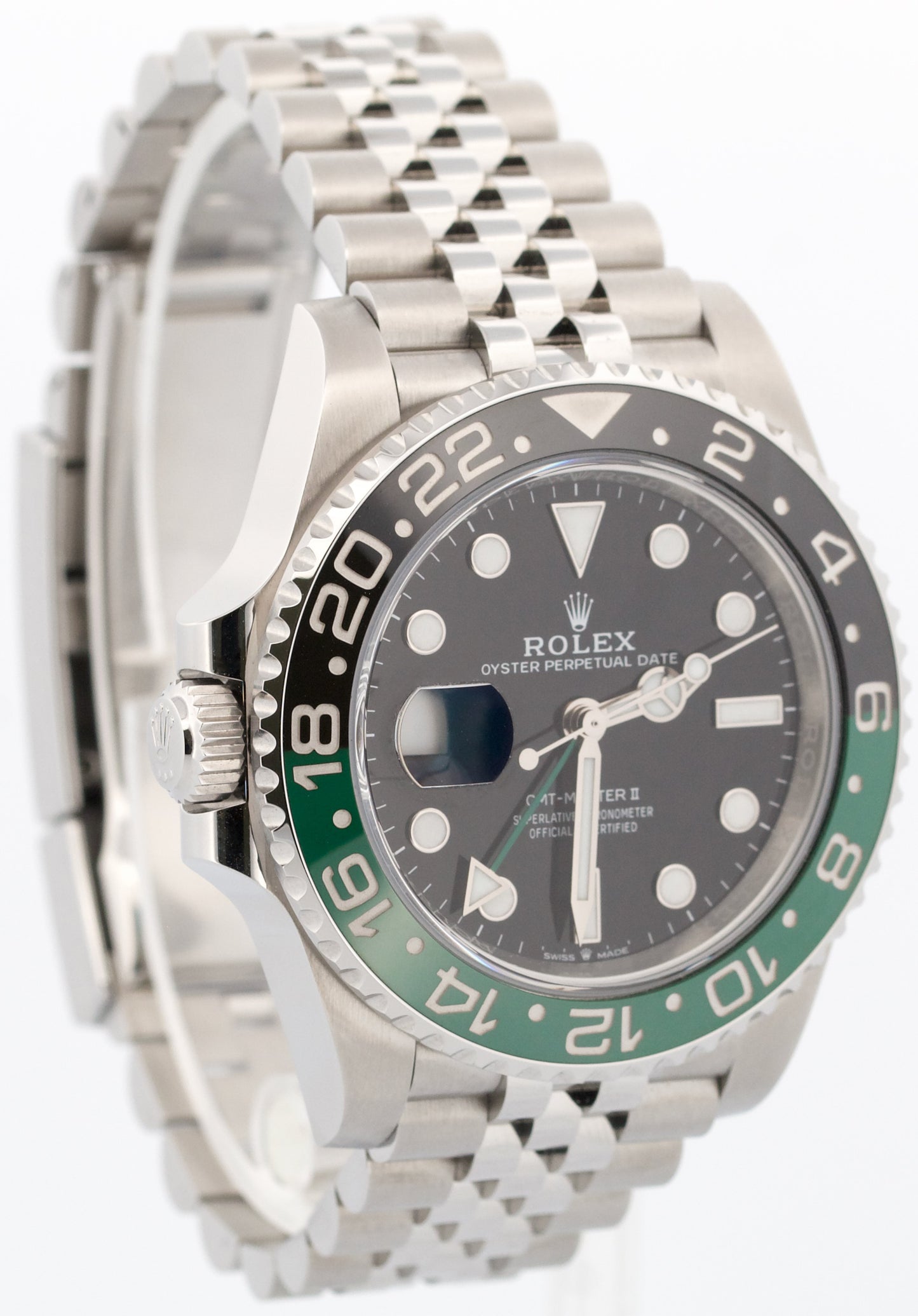 2025 PAPERS Rolex GMT-Master II SPRITE Green Black JUBILEE Watch 126720 VTNR BOX