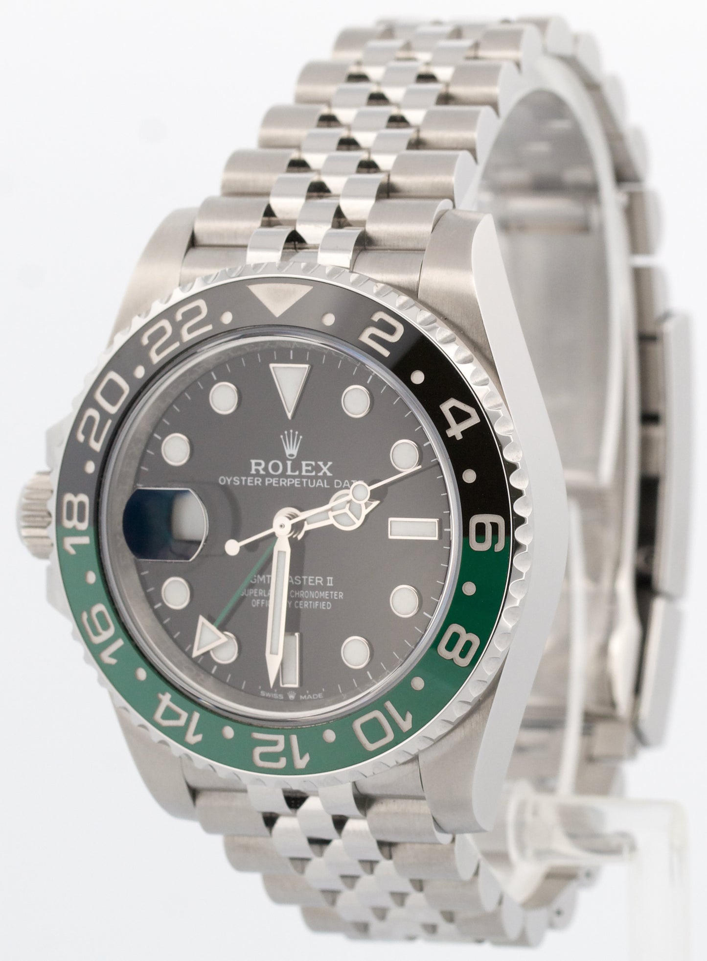 2025 PAPERS Rolex GMT-Master II SPRITE Green Black JUBILEE Watch 126720 VTNR BOX