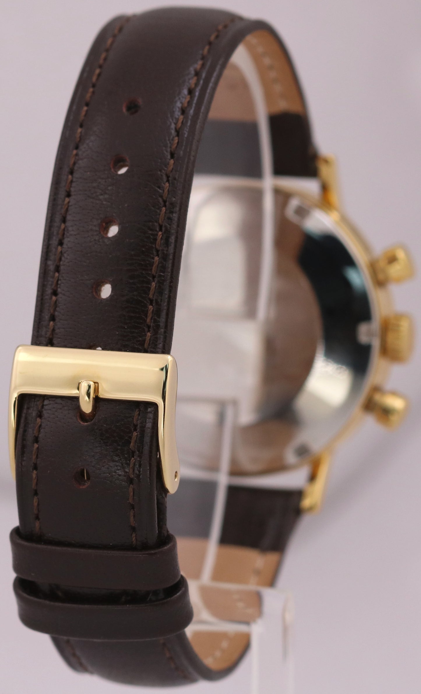 VINTAGE Omega Seamaster Chronograph SILVER 18K Gold Steel 35mm 145.005-67 Watch